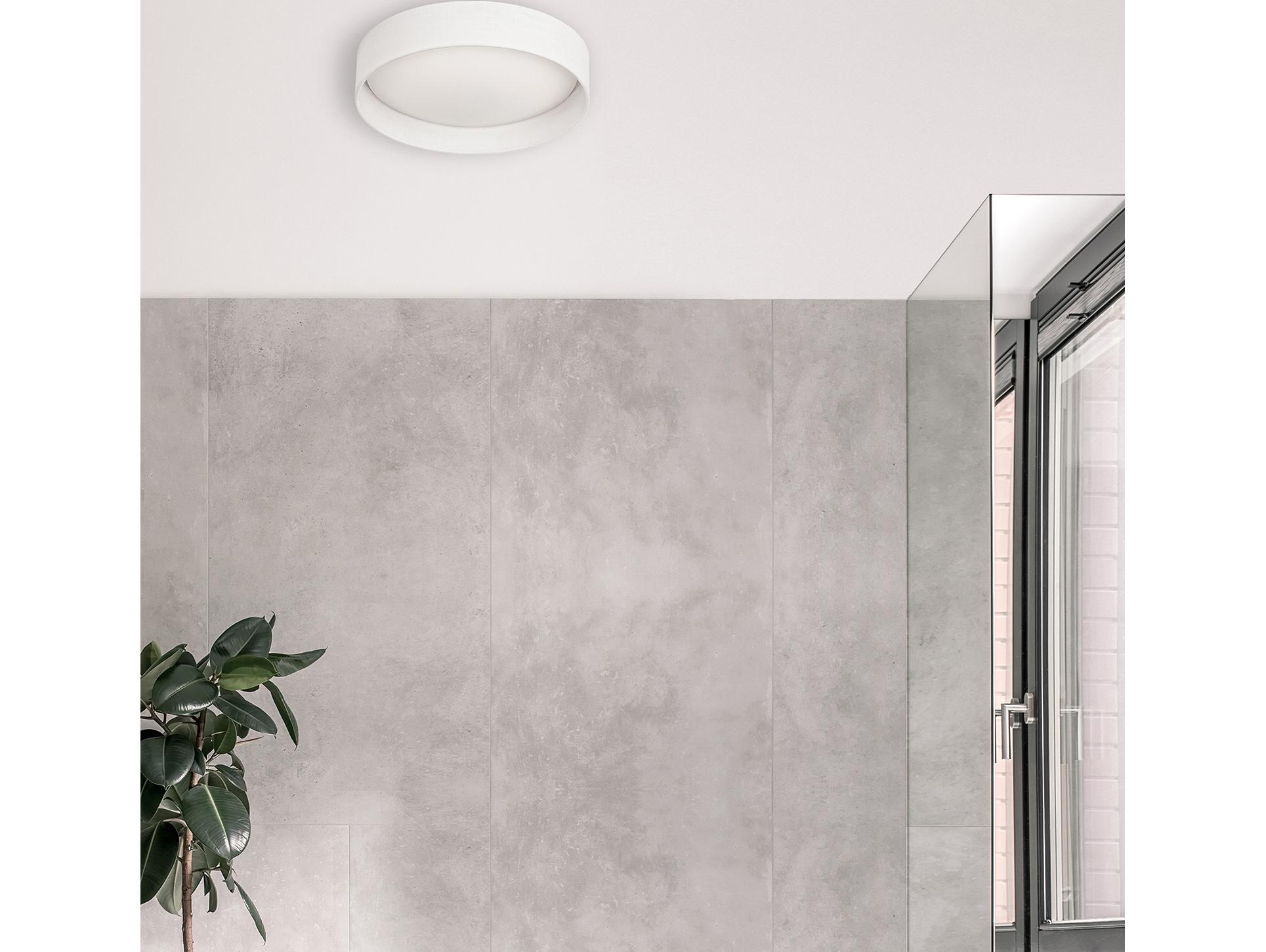 Dainolite Corinne 1-Light Ivory White Drum Flush Mount