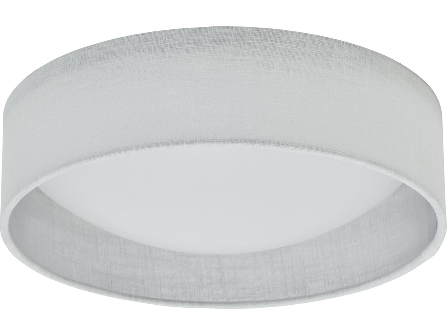 Dainolite Corinne 1-Light Micro White Drum Flush Mount