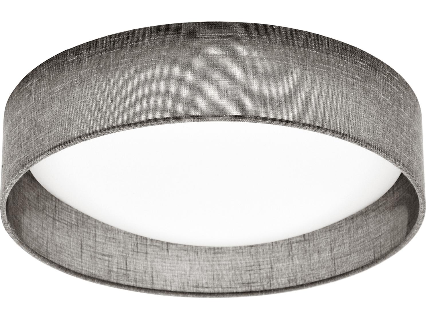 Dainolite Corinne 1-Light Grey Drum Flush Mount