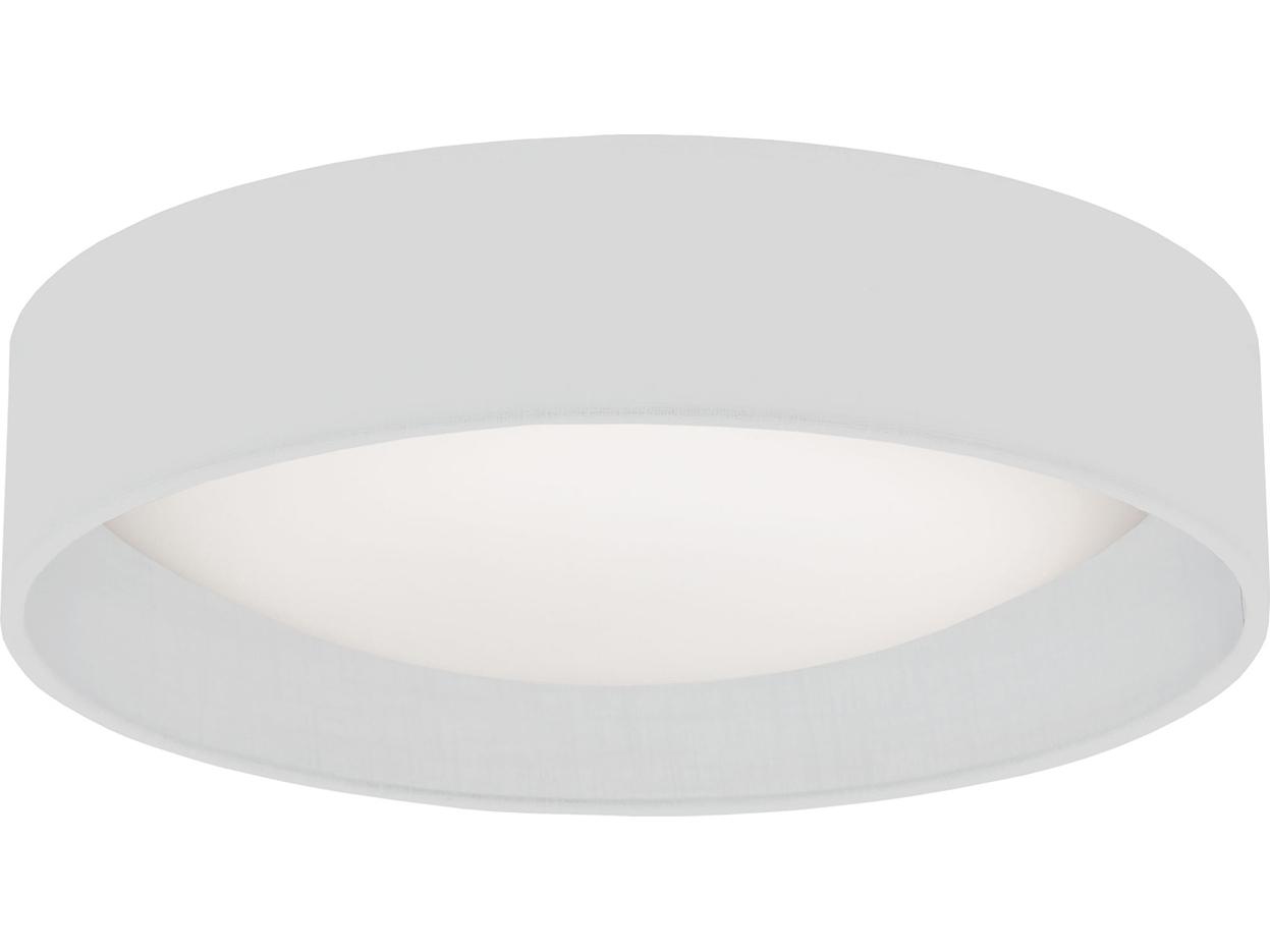 Dainolite Corinne 1-Light White Drum Flush Mount