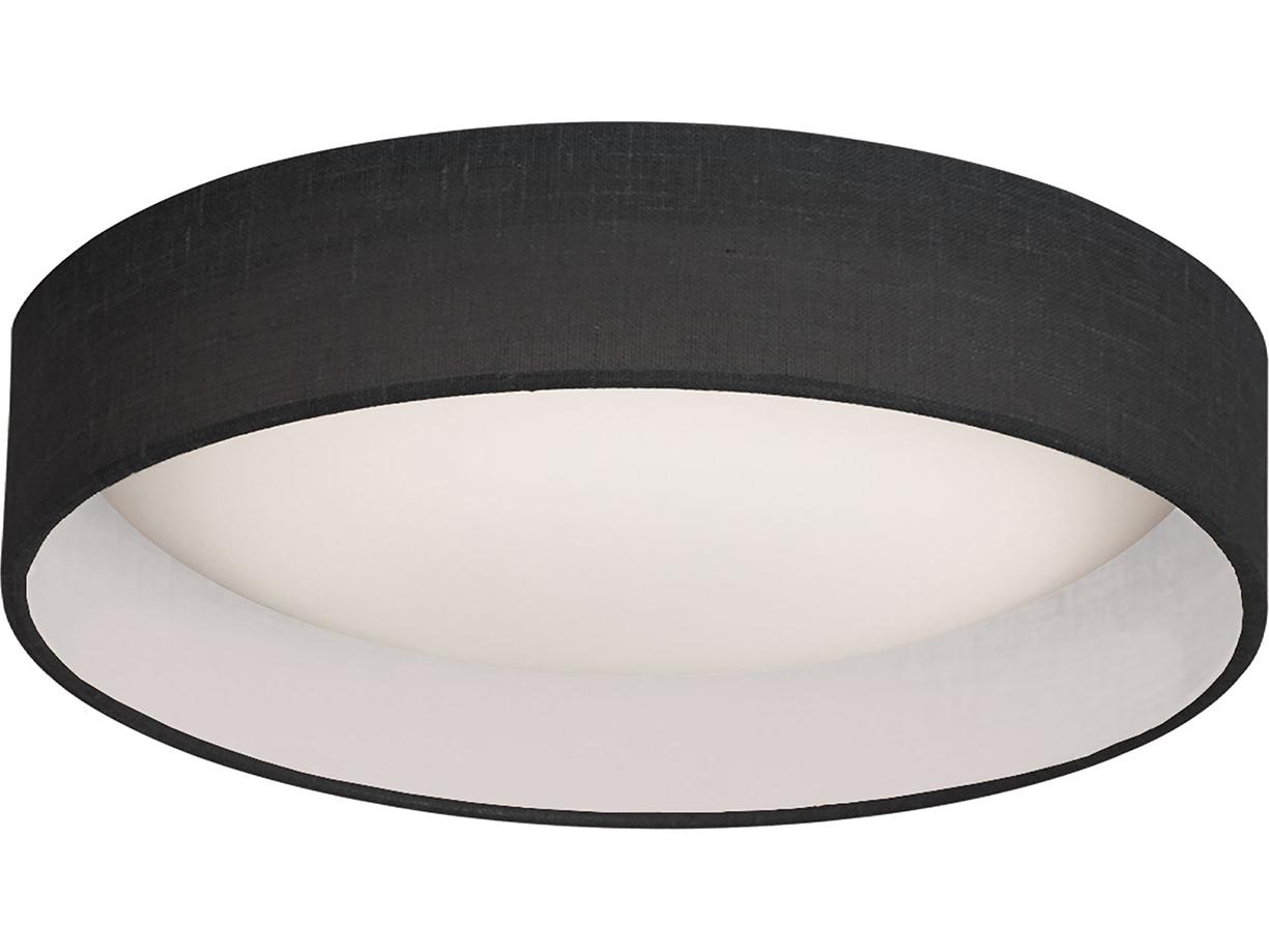 Dainolite Corinne 1-Light Black Drum Flush Mount