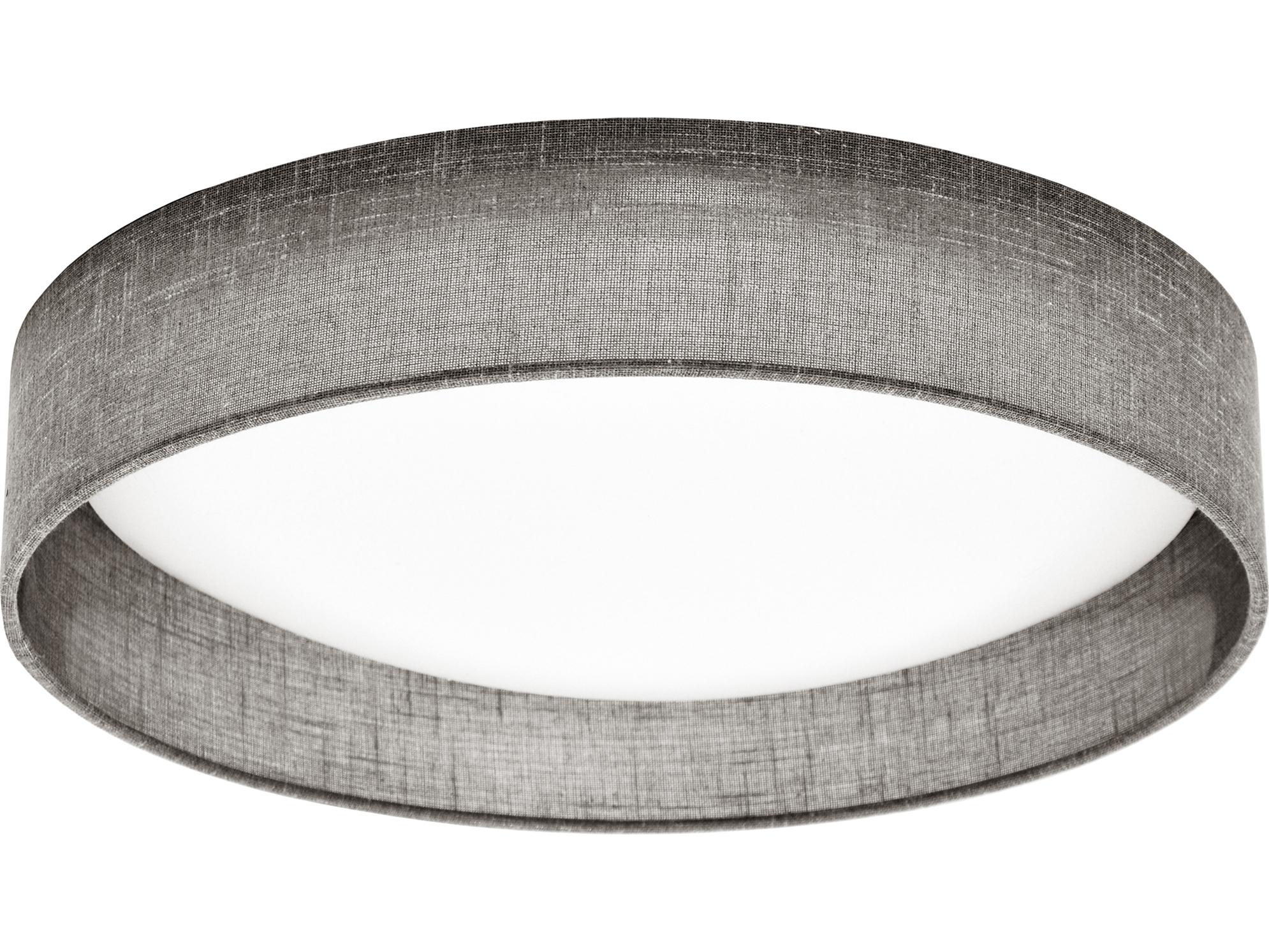 Dainolite Corinne 1-Light Grey Drum Flush Mount