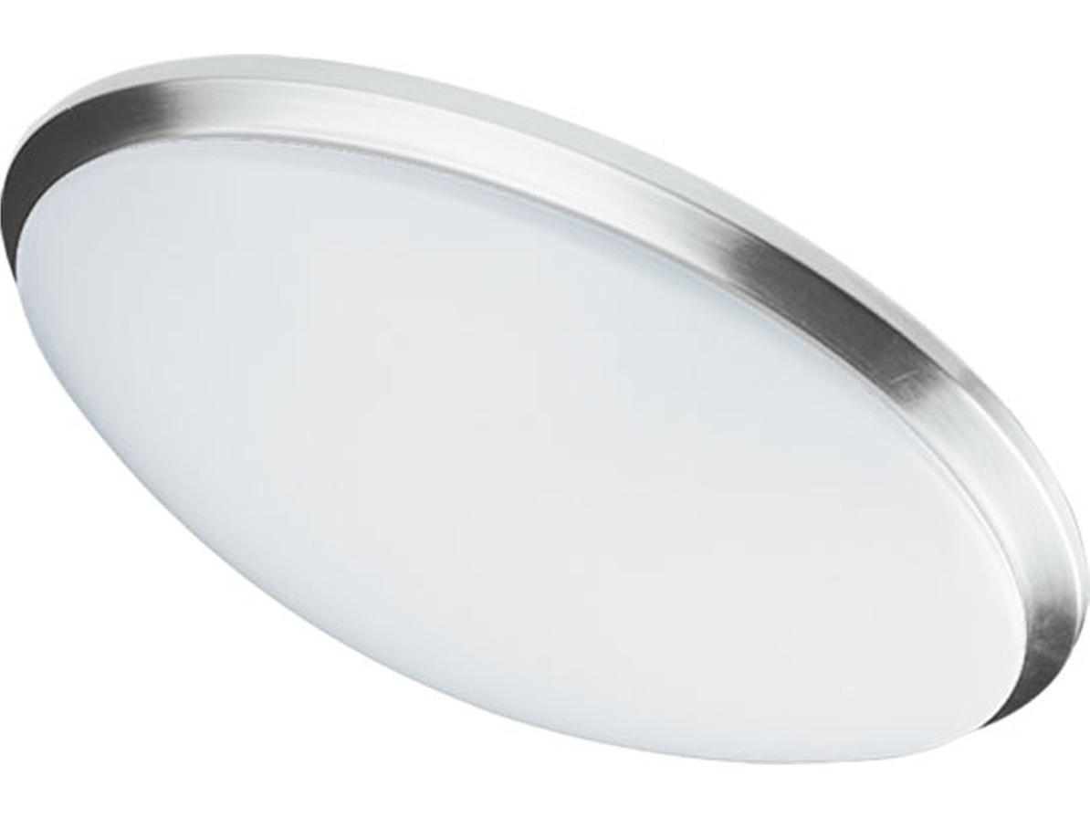 Dainolite Cfled 1-Light Satin Chrome Round Flush Mount