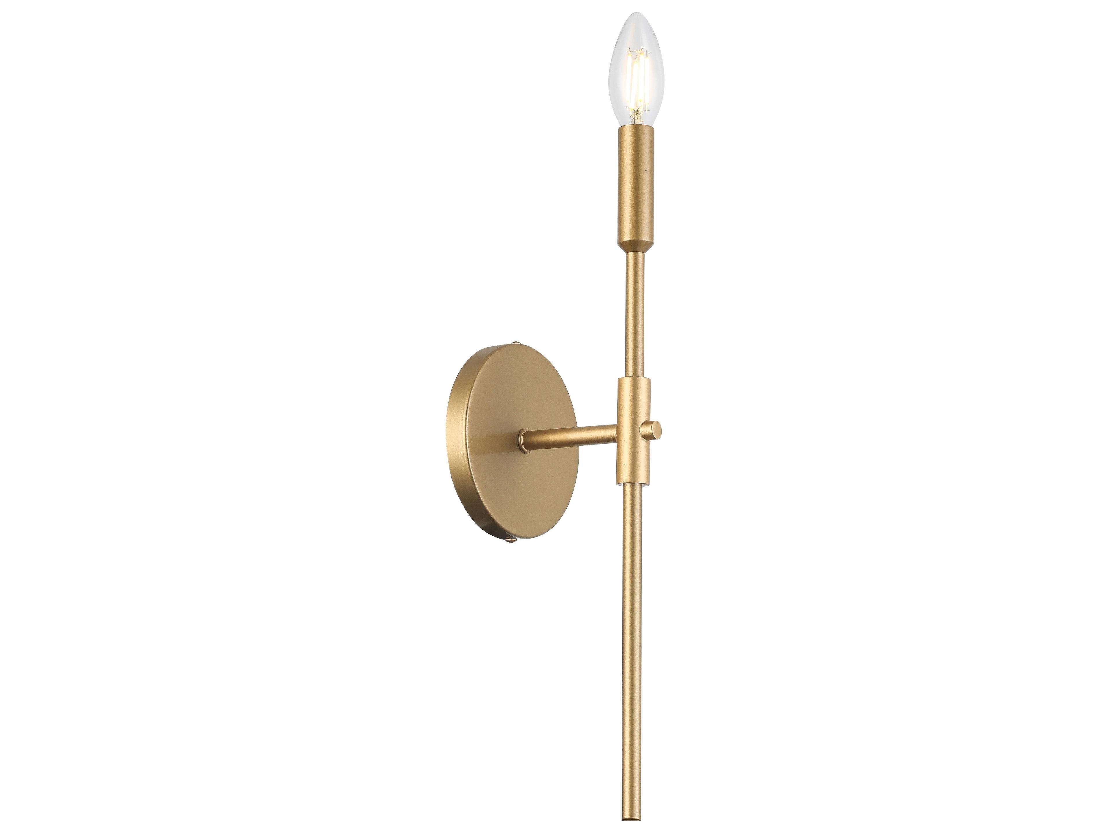 Dainolite Cinthia 1-Light Aged Brass Wall Sconce