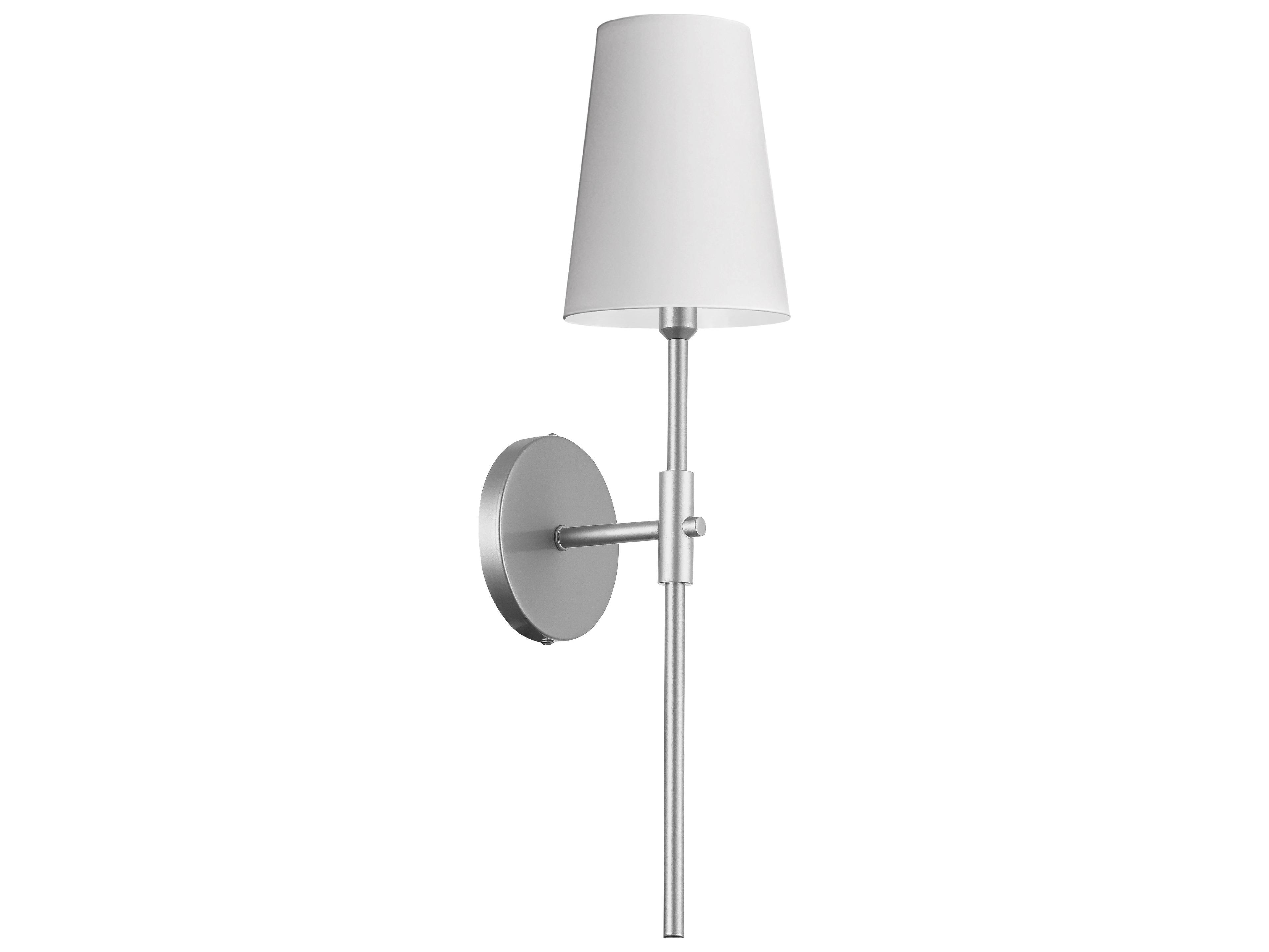 Dainolite Cinthia 1-Light Polished Chrome White Wall Sconce
