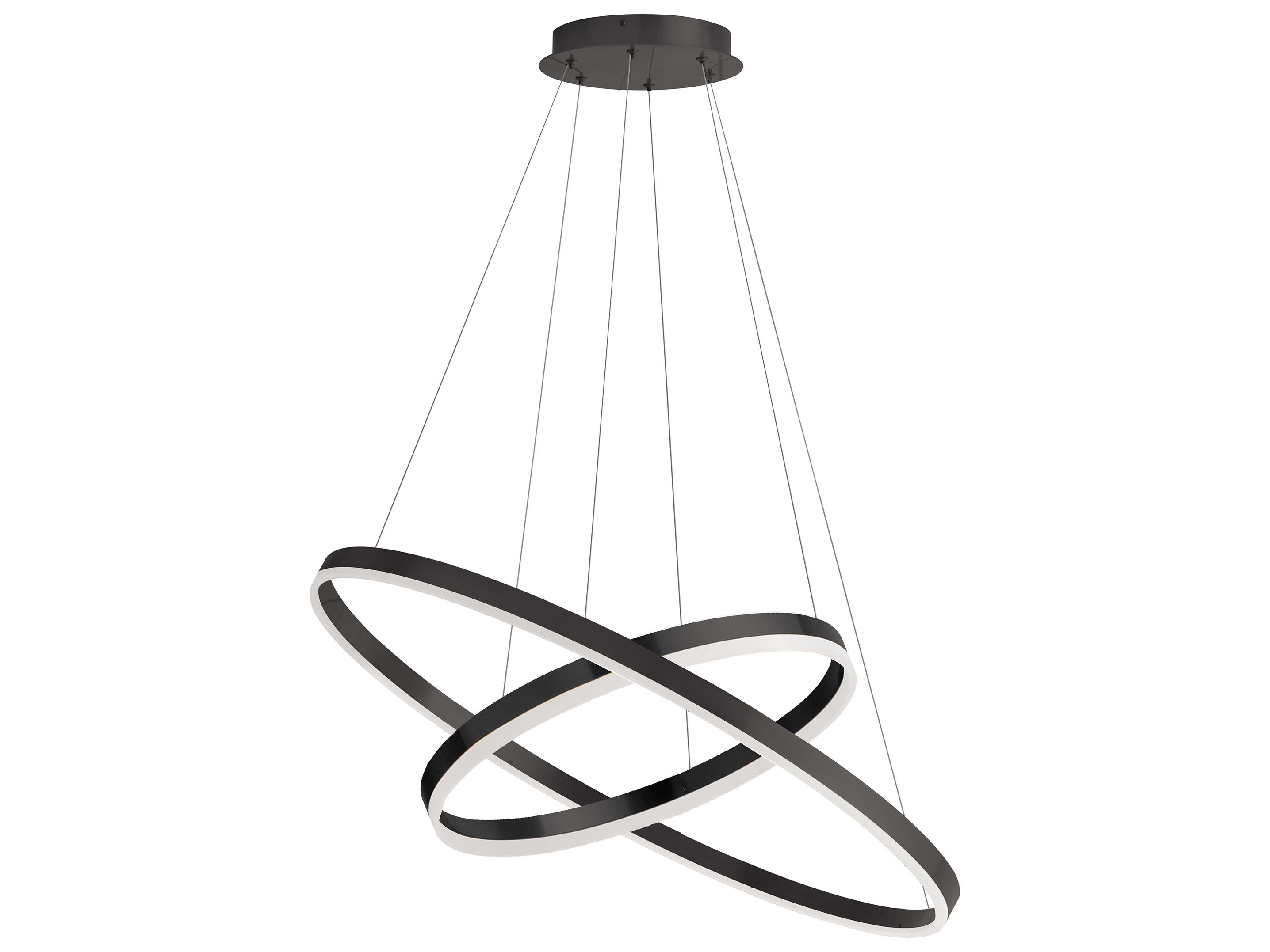 Dainolite Circulo 1-Light Matte Black Round Pendant