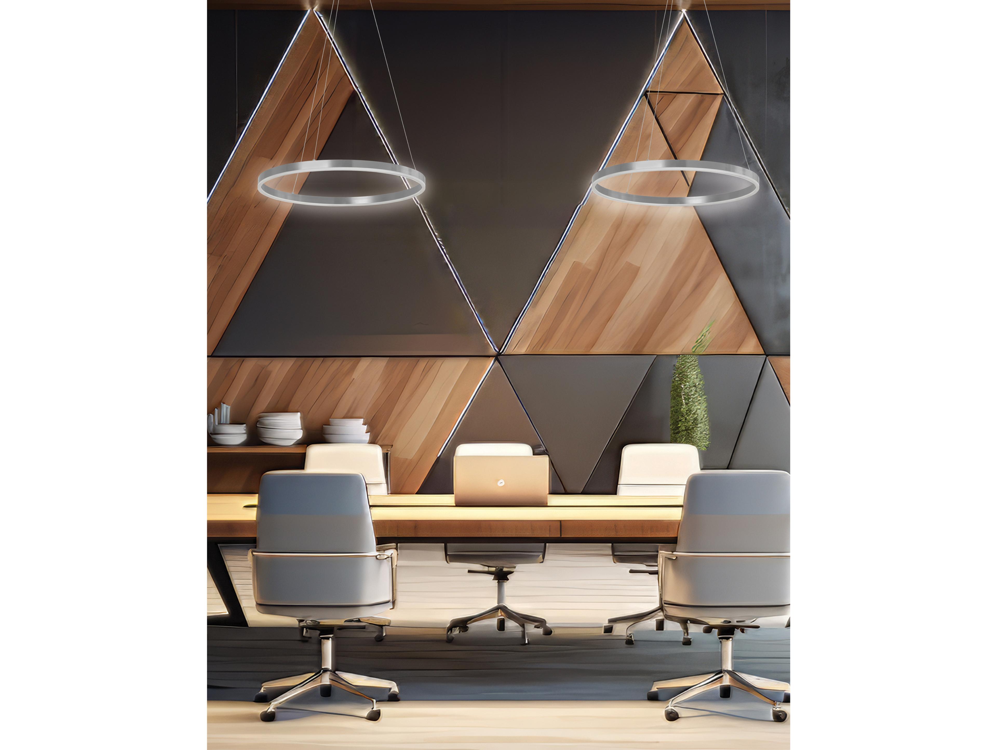 Dainolite Circulo 1-Light Silver Round Pendant
