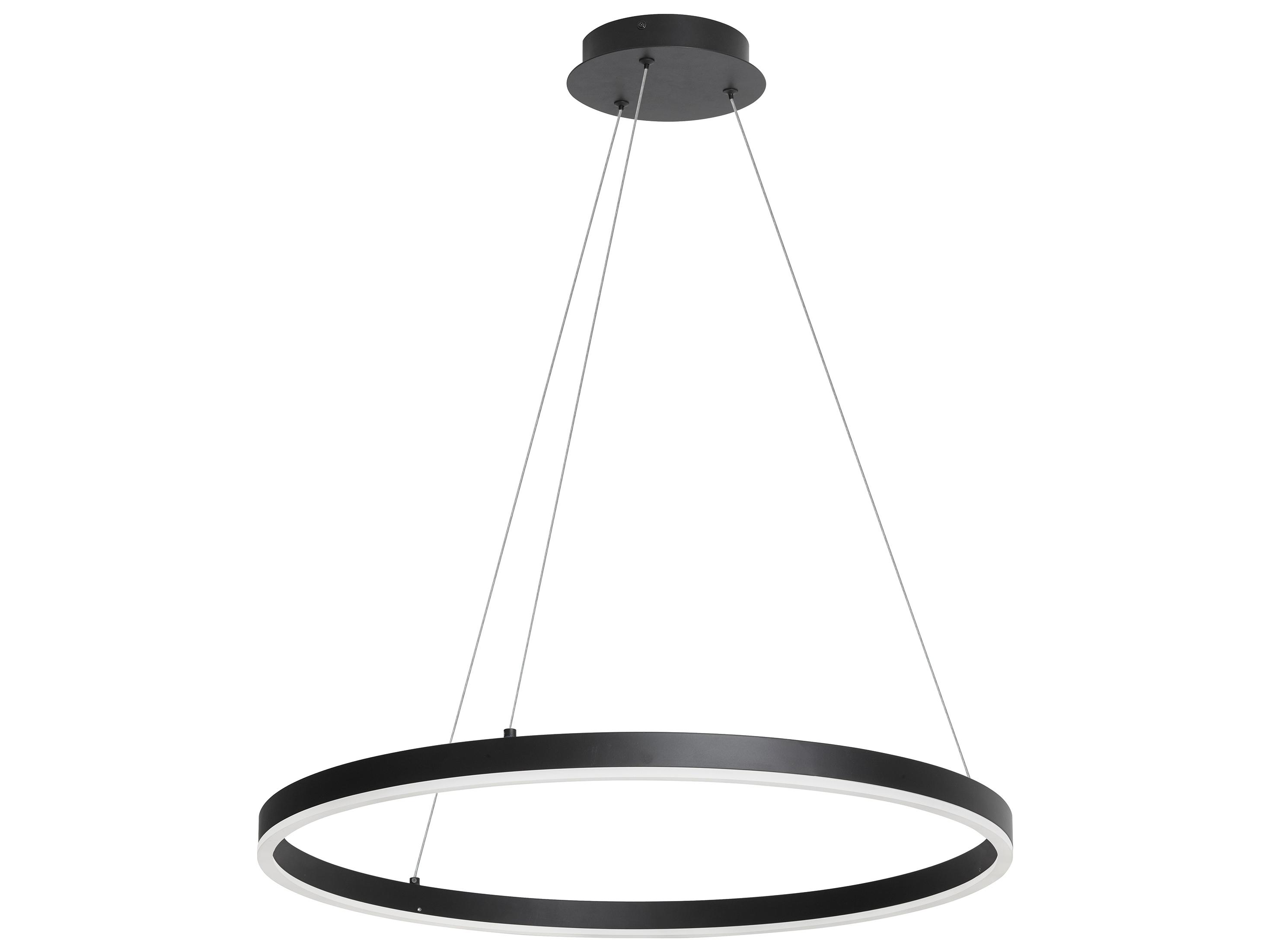Dainolite Circulo 1-Light Matte Black Round Pendant