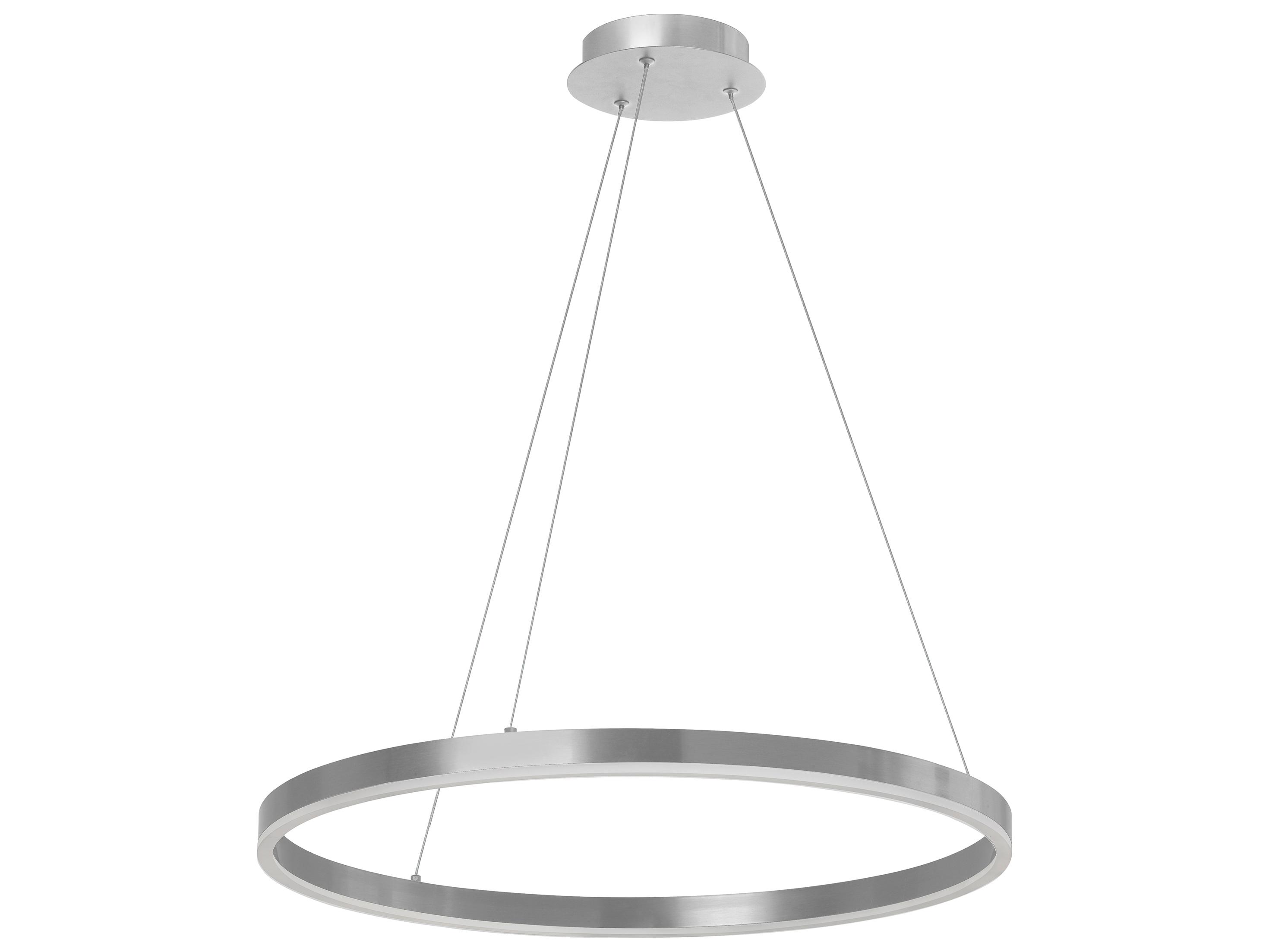 Dainolite Circulo 1-Light Silver White Round Pendant