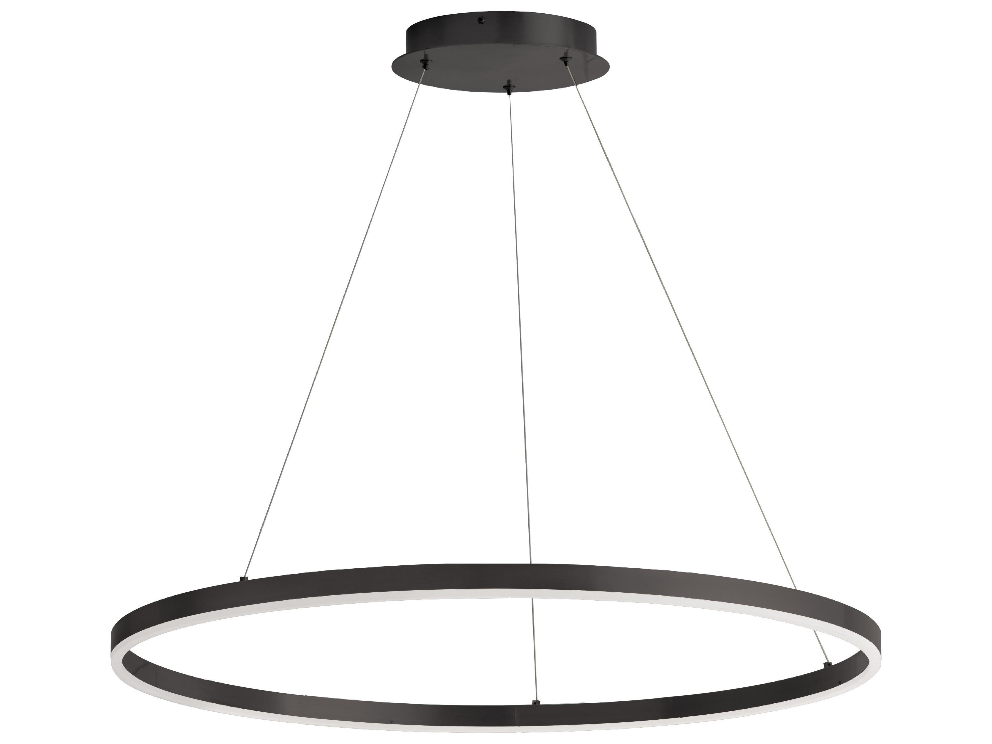 Dainolite Circulo 1-Light Matte Black Round Pendant