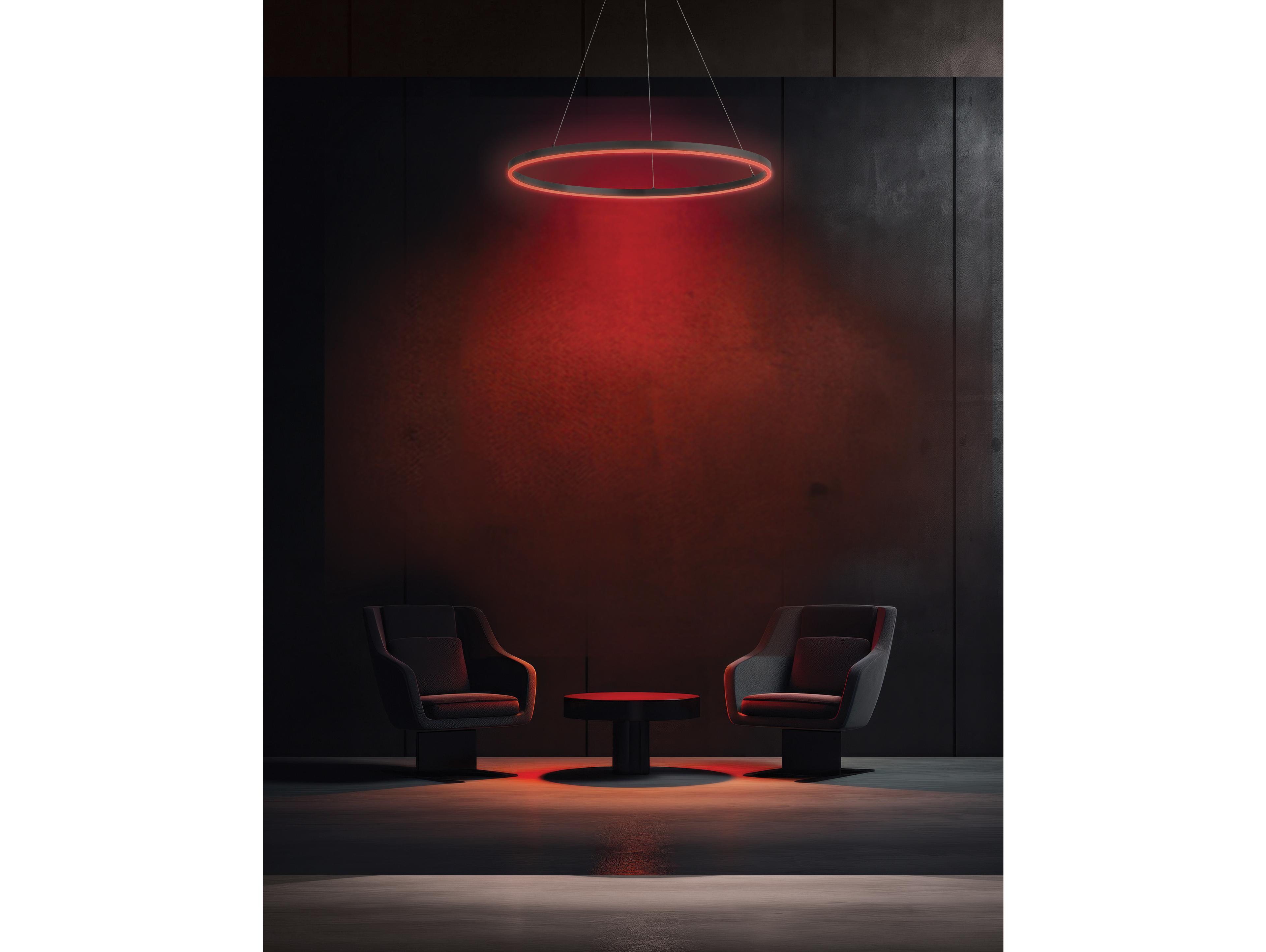 Dainolite Circulo 1-Light Matte Black Round Pendant