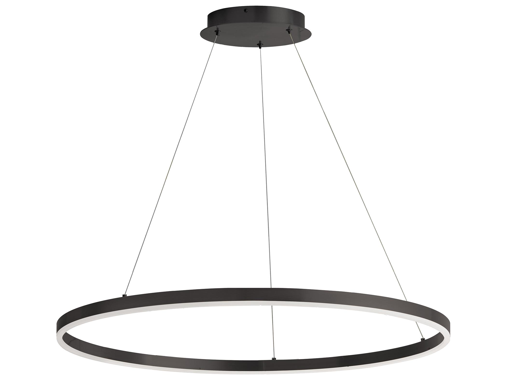 Dainolite Circulo 1-Light Matte Black Round Pendant