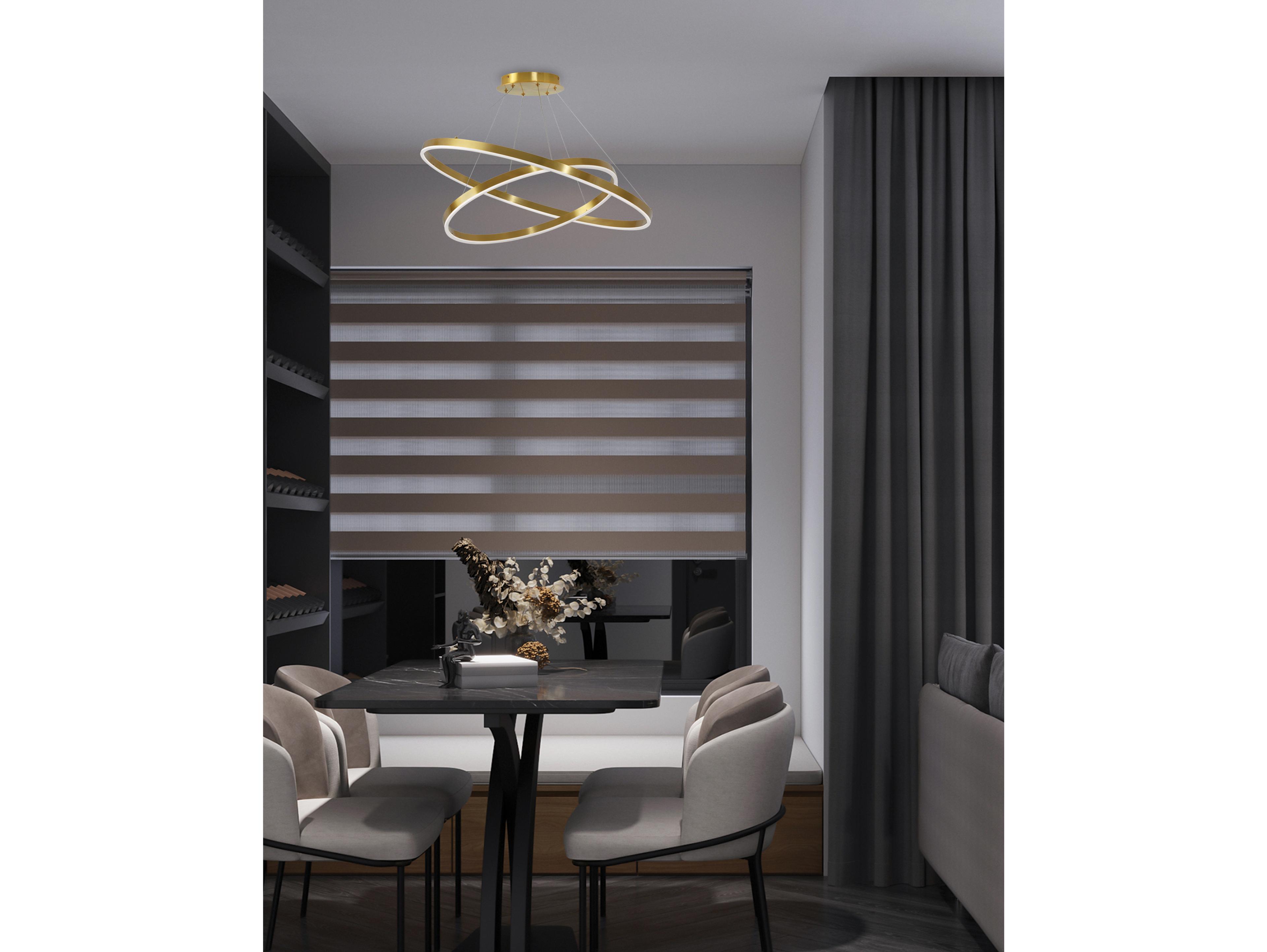 Dainolite Circulo 1-Light Aged Brass Round Pendant