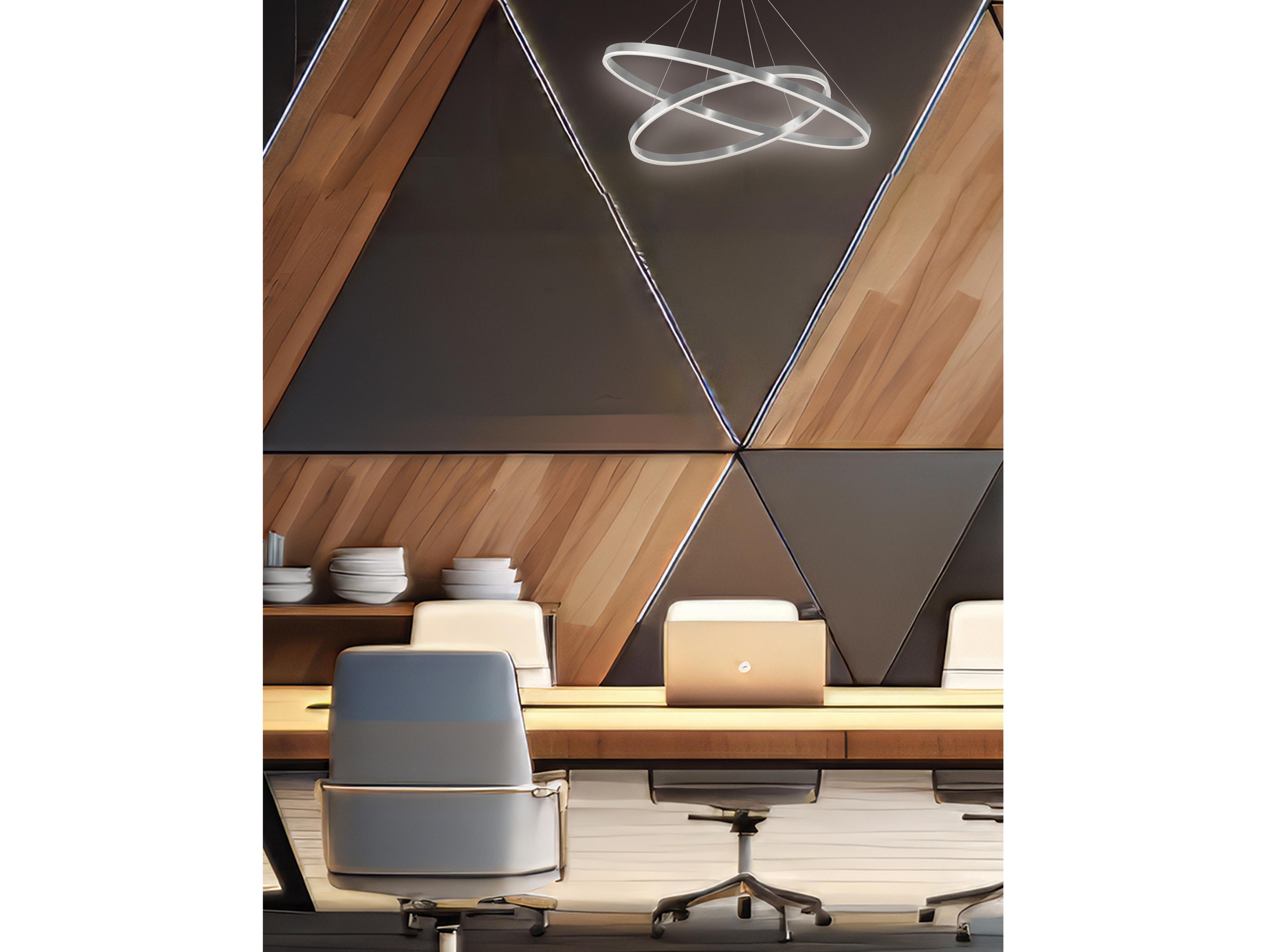 Dainolite Circulo 1-Light Silver Round Pendant