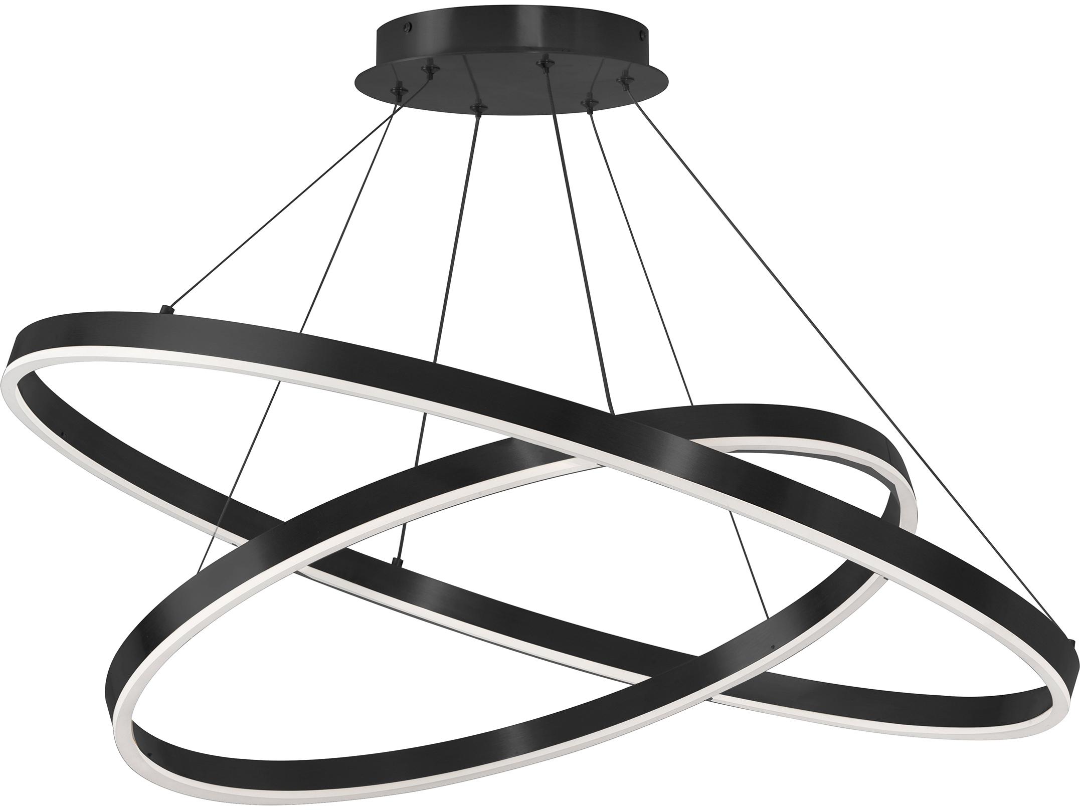 Dainolite Circulo 1-Light Matte Black Round Pendant
