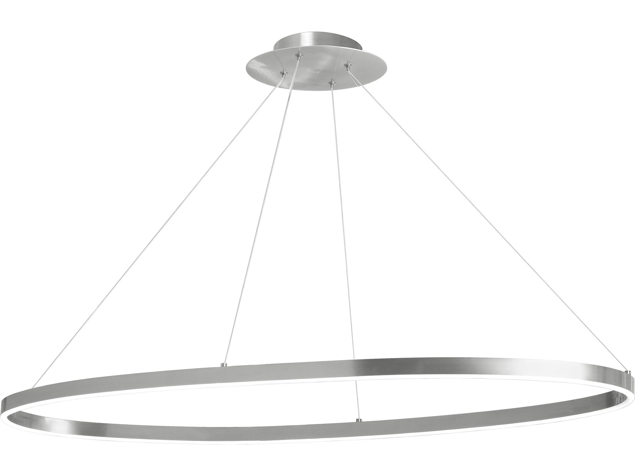 Dainolite Circulo 1-Light Silver White Round Island Pendant