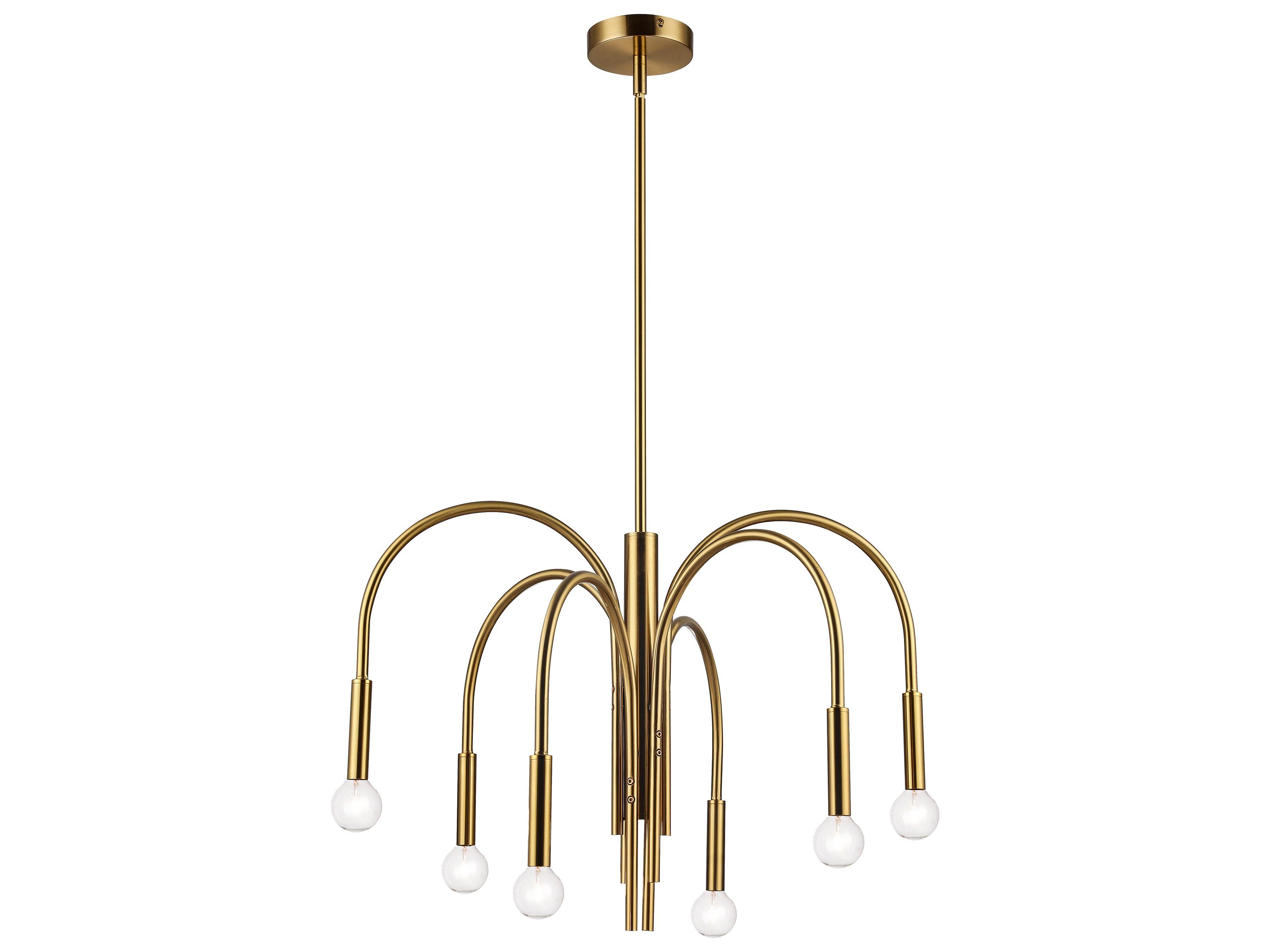 Dainolite Callway 6-Light Aged Brass Chandelier