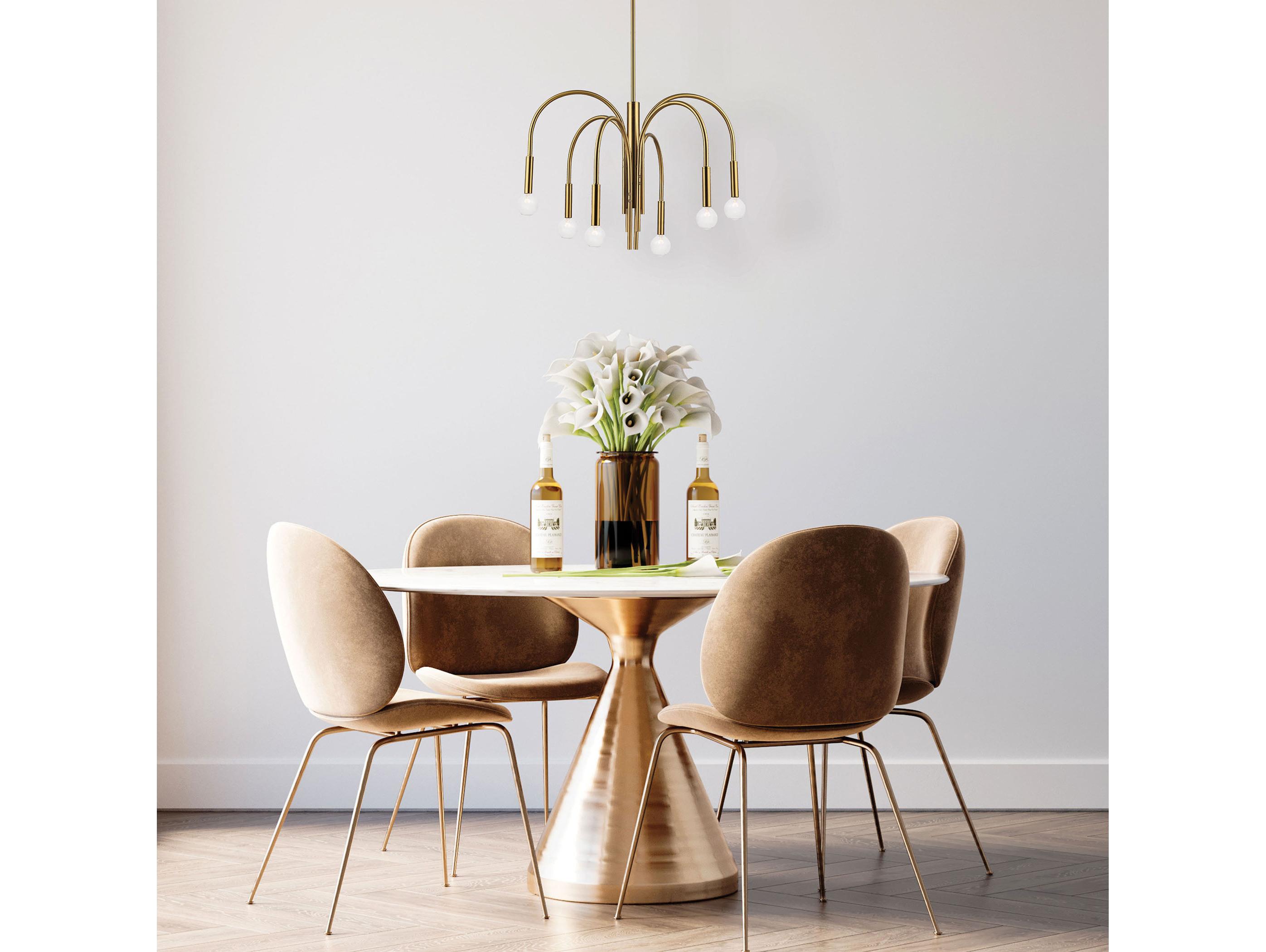 Dainolite Callway 6-Light Aged Brass Chandelier
