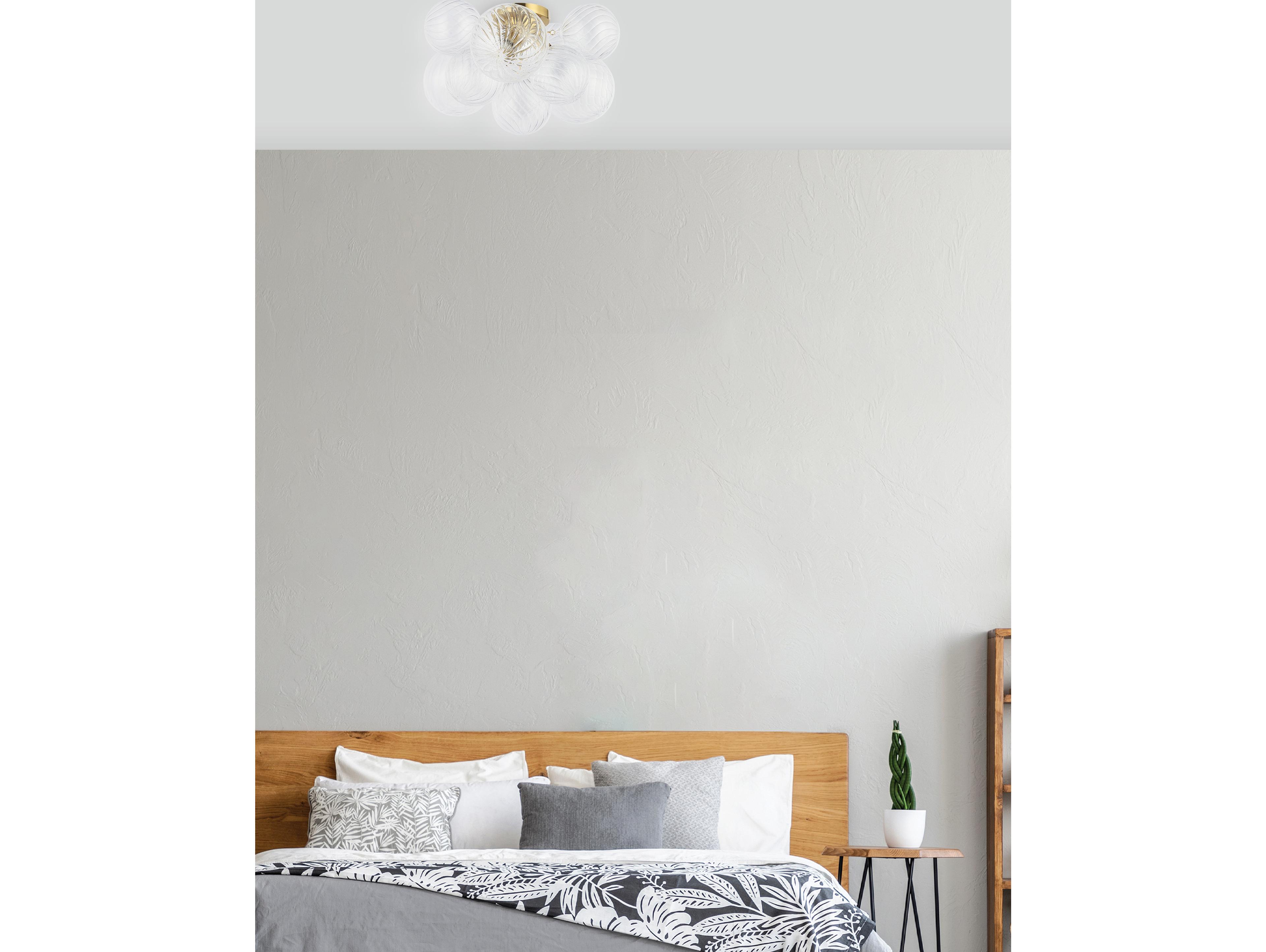 Dainolite Charlize 3-Light Aged Brass Globe Flush Mount