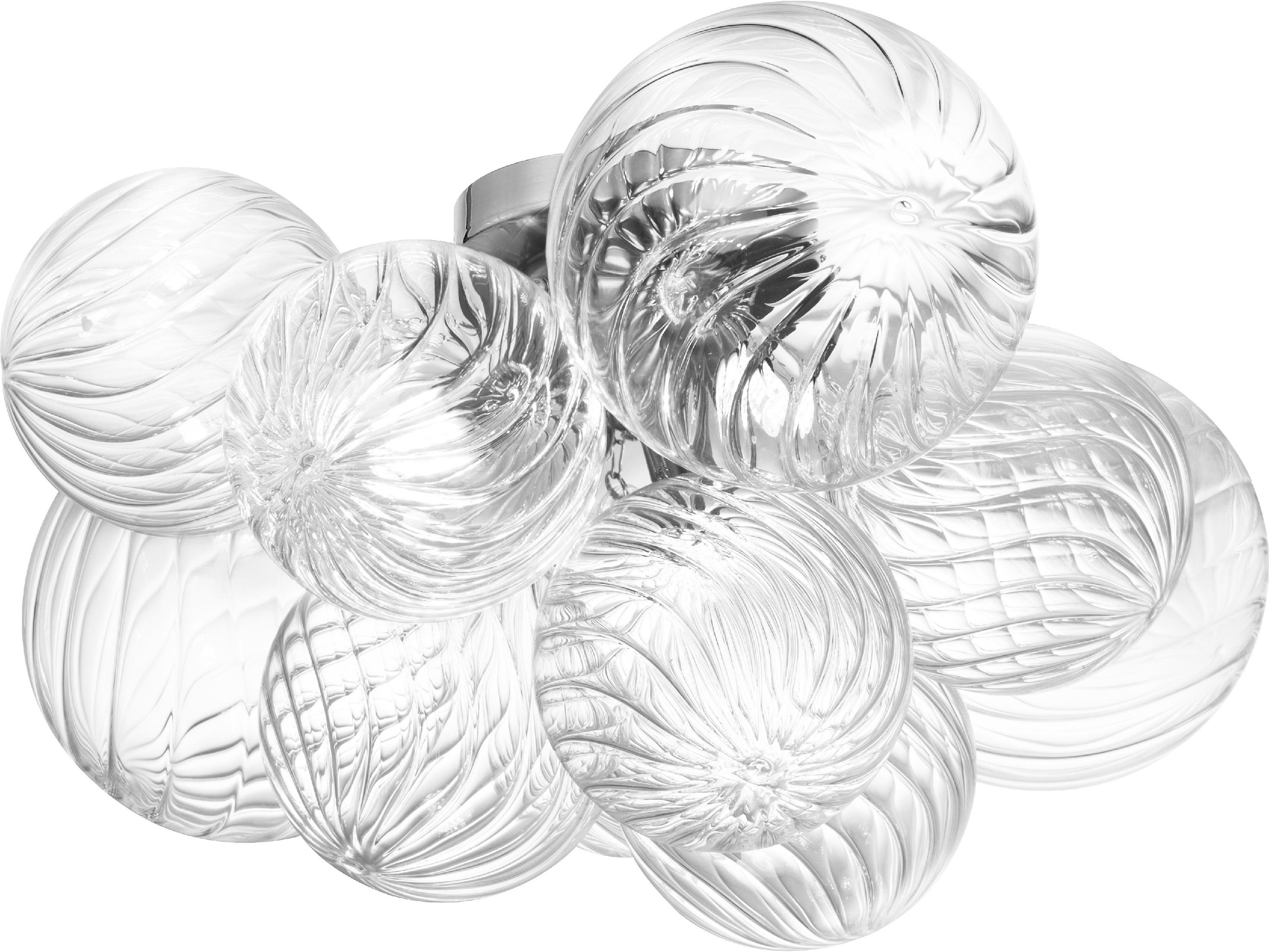 Dainolite Charlize 3-Light Polished Chrome Globe Flush Mount