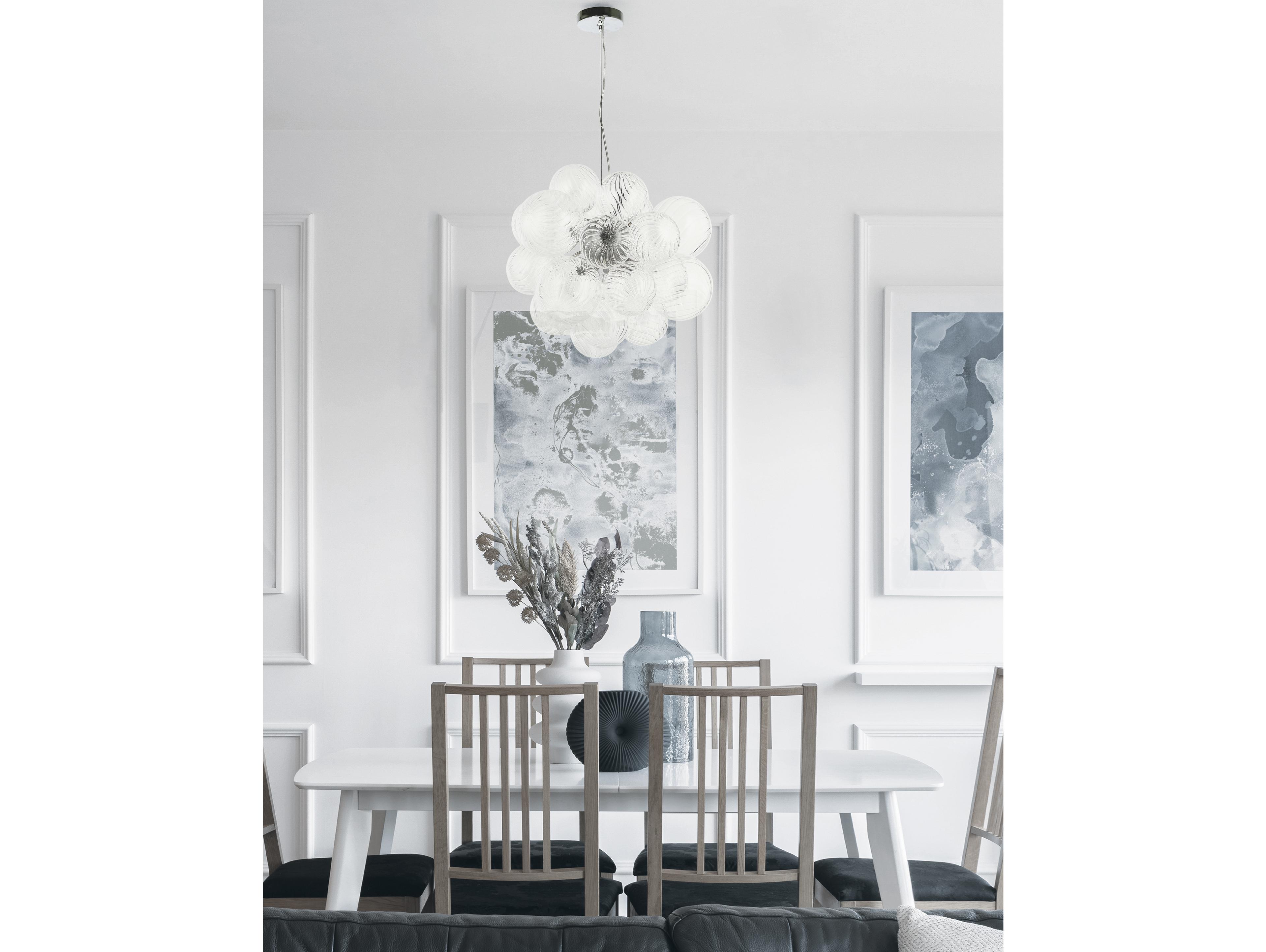 Dainolite Charlize 6-Light Polished Chrome Globe Pendant