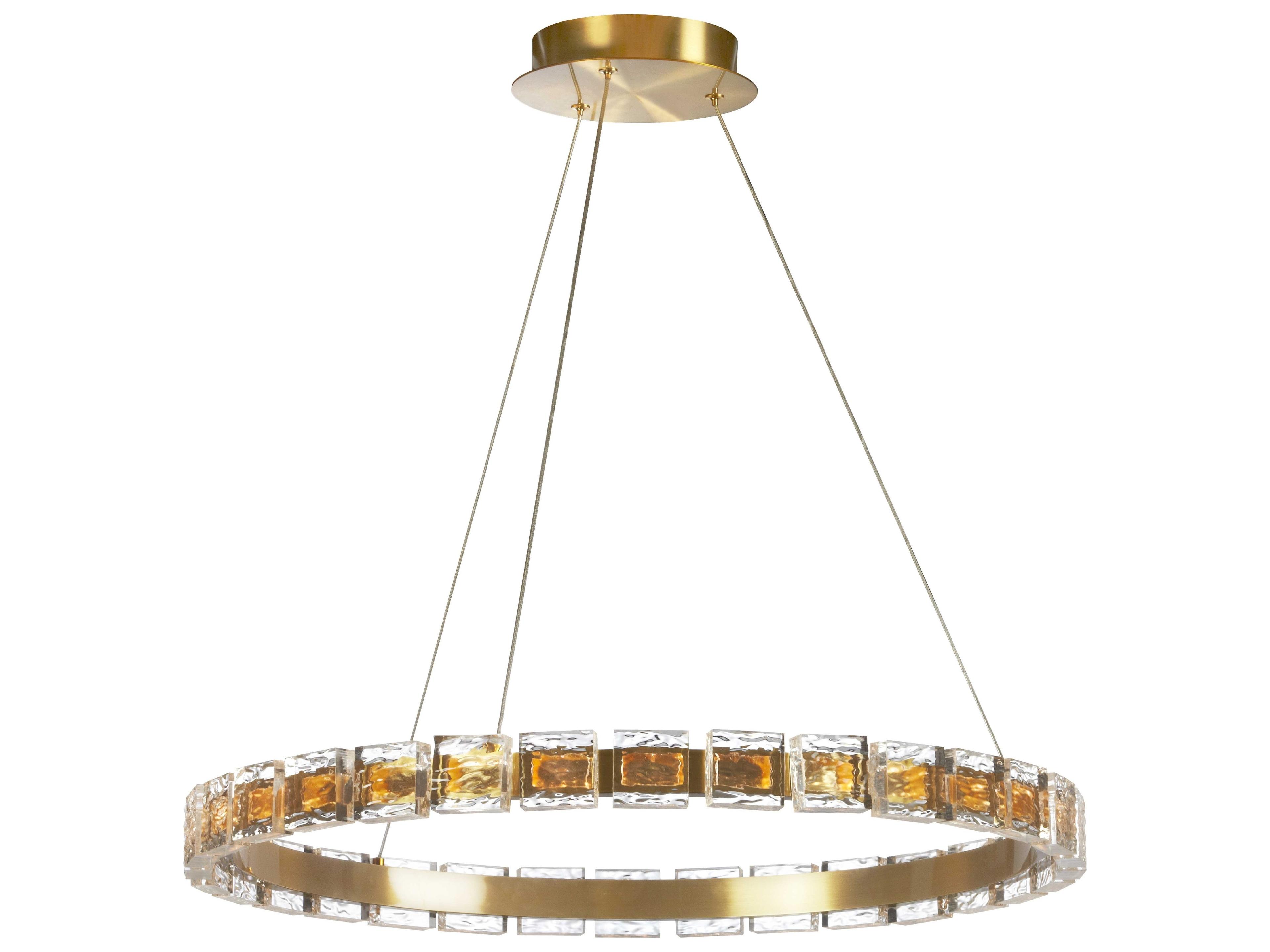 Dainolite Camila 1-Light Aged Brass Round Chandelier