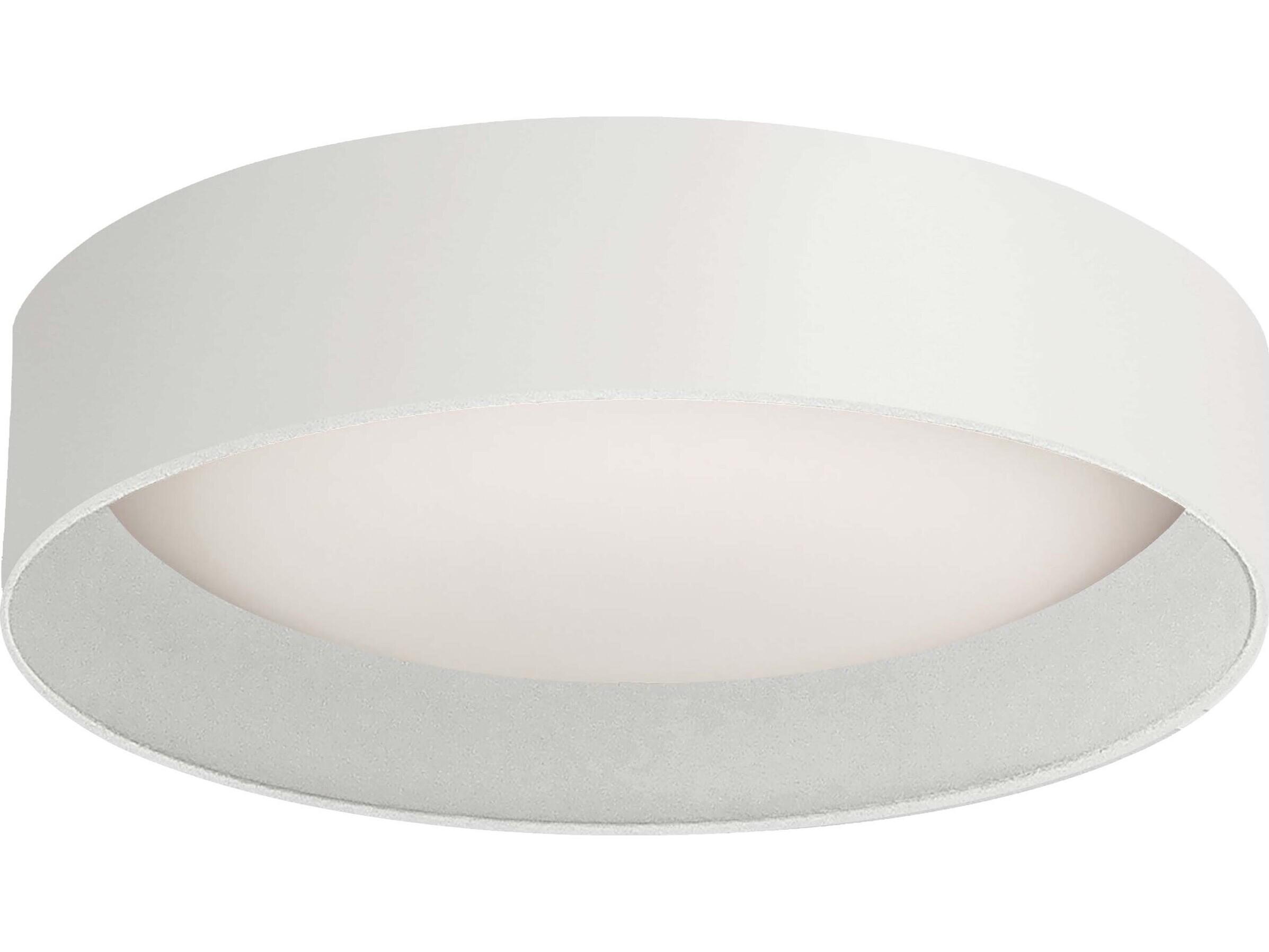 Dainolite Carmen 1-Light Matte White Round Flush Mount