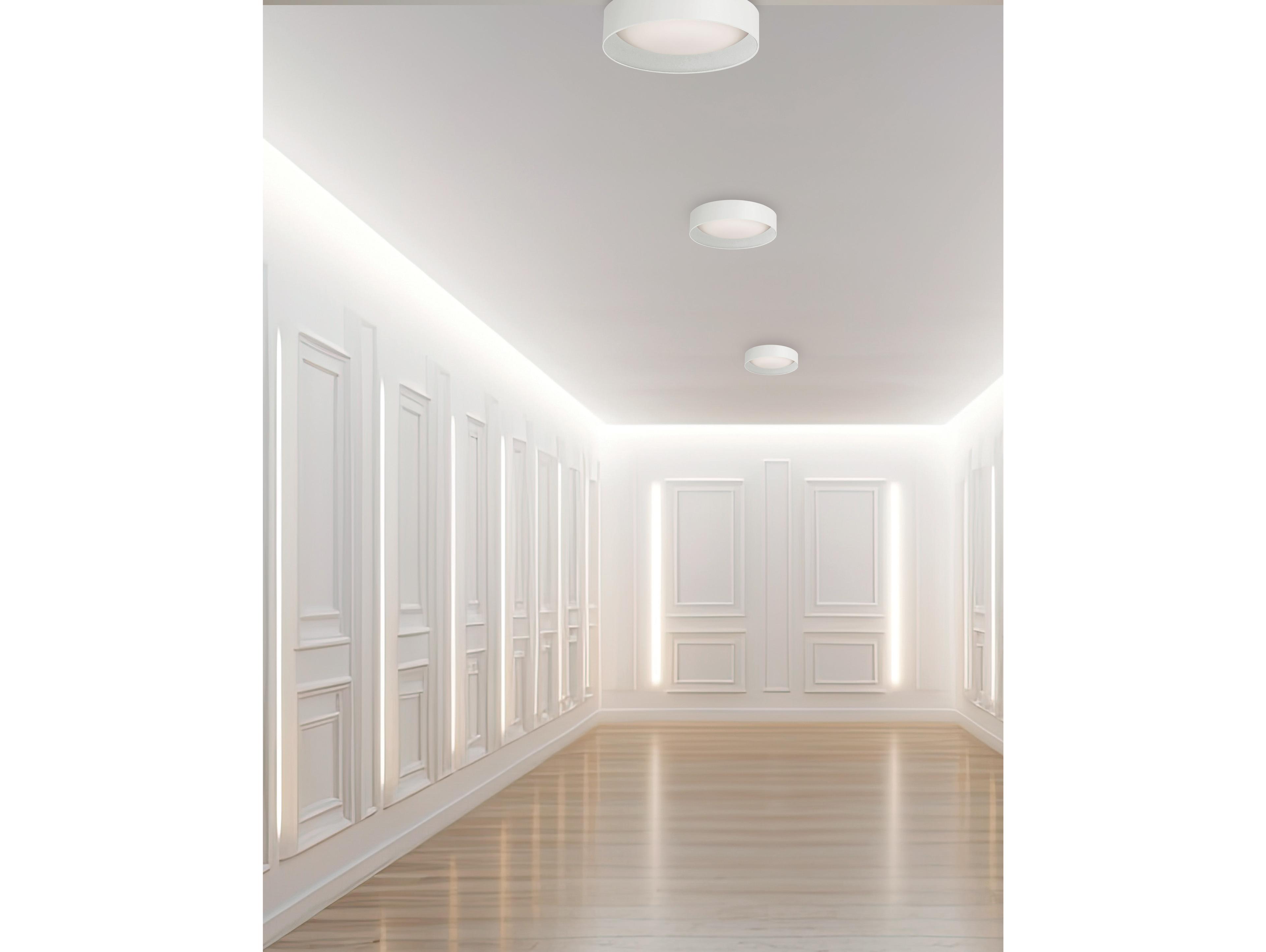 Dainolite Carmen 1-Light Matte White Round Flush Mount