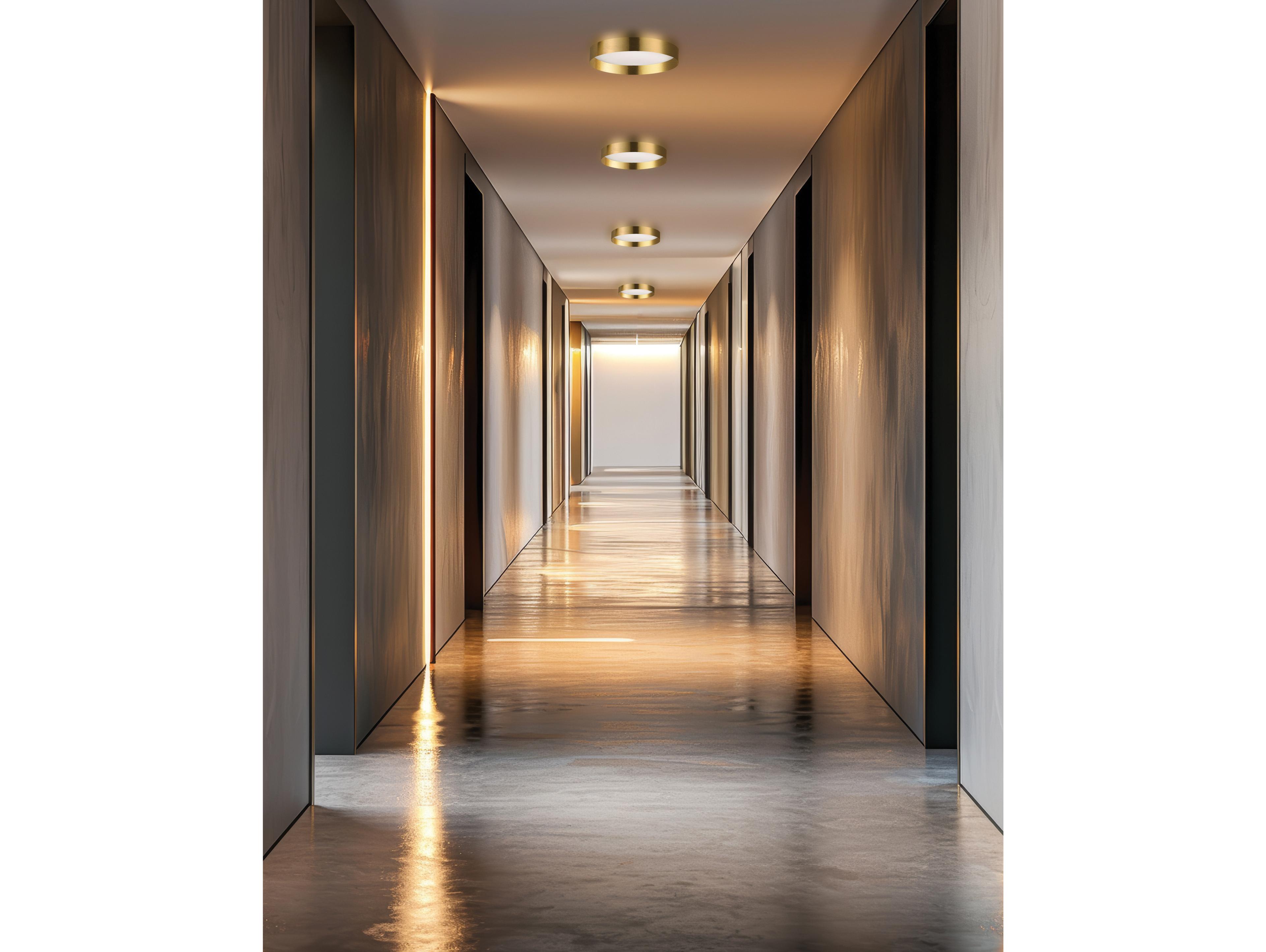 Dainolite Carmen 1-Light Aged Brass Round Flush Mount