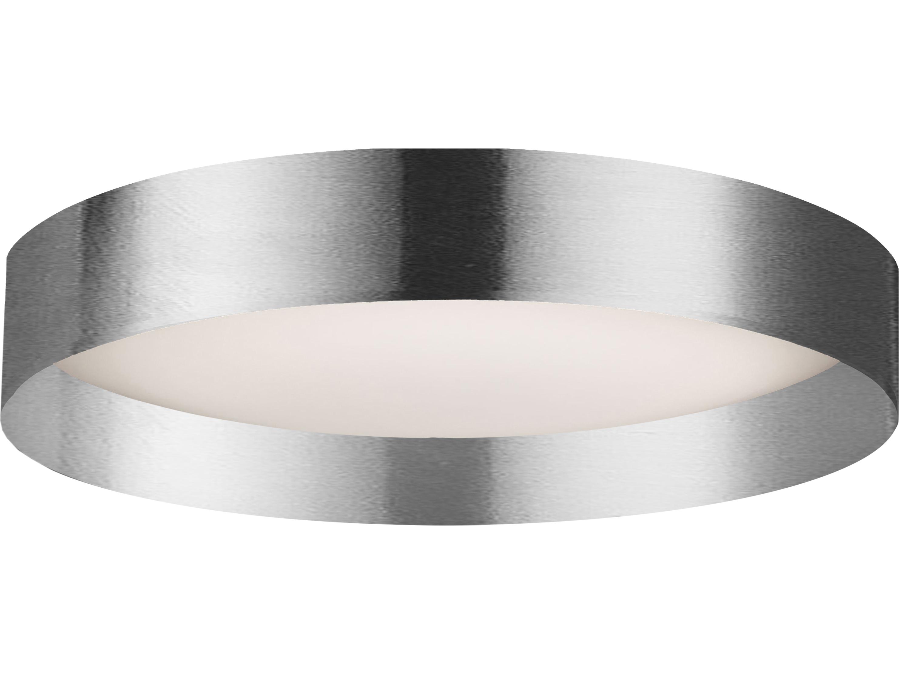 Dainolite Carmen 1-Light Polished Chrome Round Flush Mount