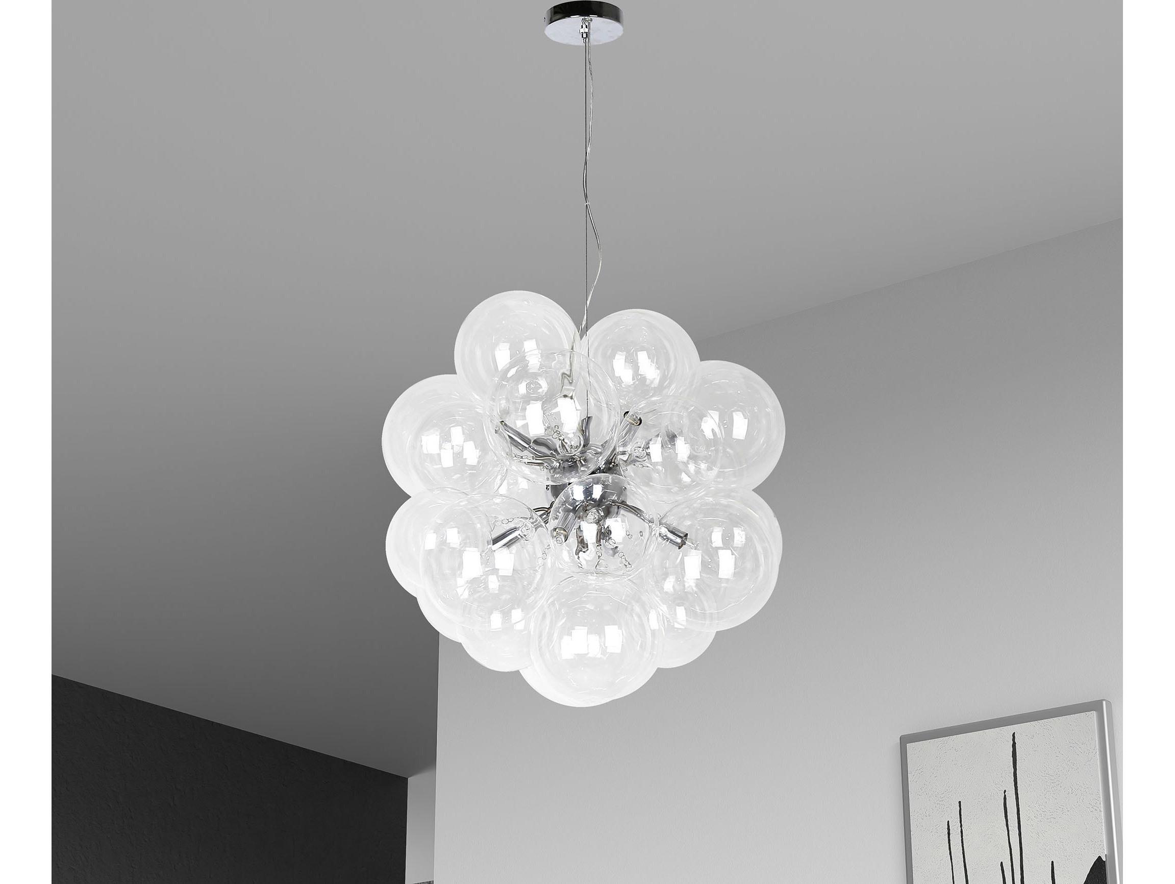 Dainolite Comet 6-Light Polished Chrome Globe Sputnik Chandelier