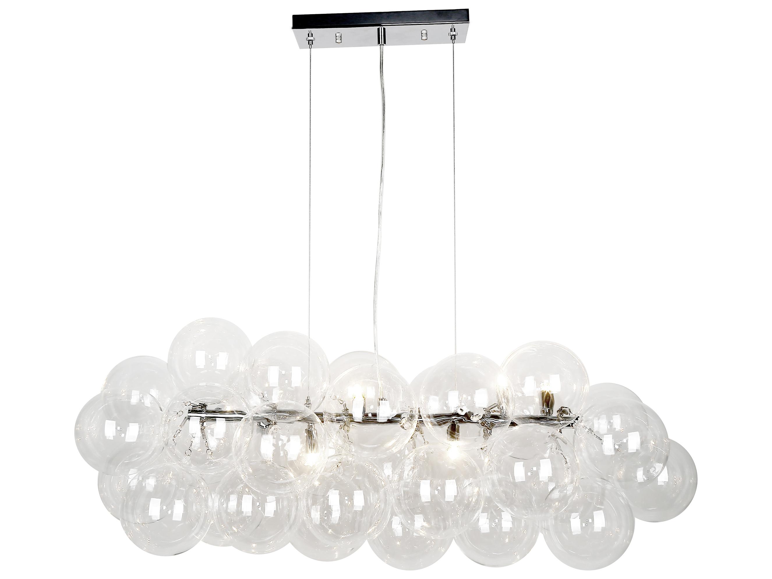 Dainolite Comet 10-Light Polished Chrome Globe Island Pendant