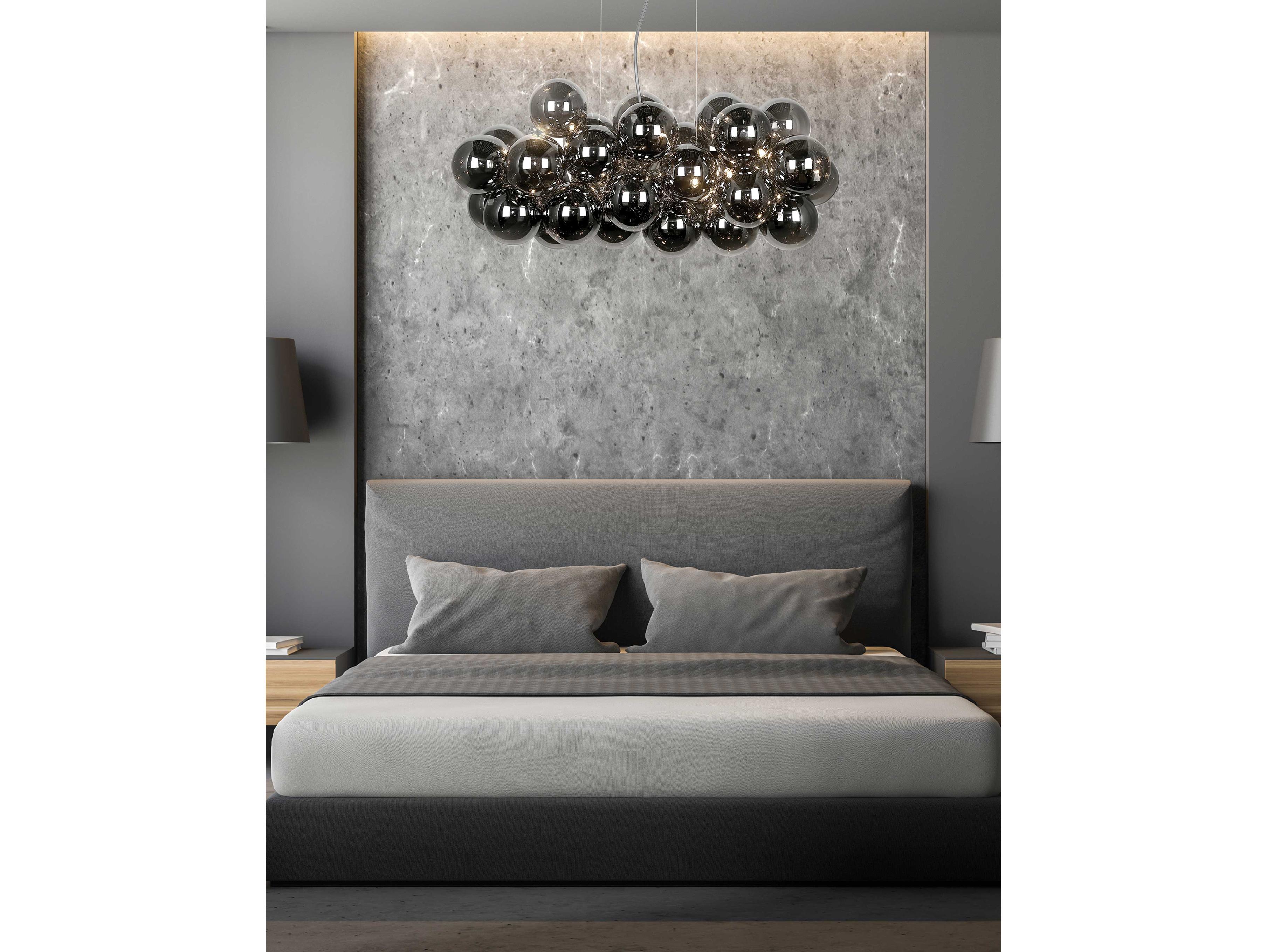 Dainolite Comet 10-Light Polished Chrome Globe Pendant