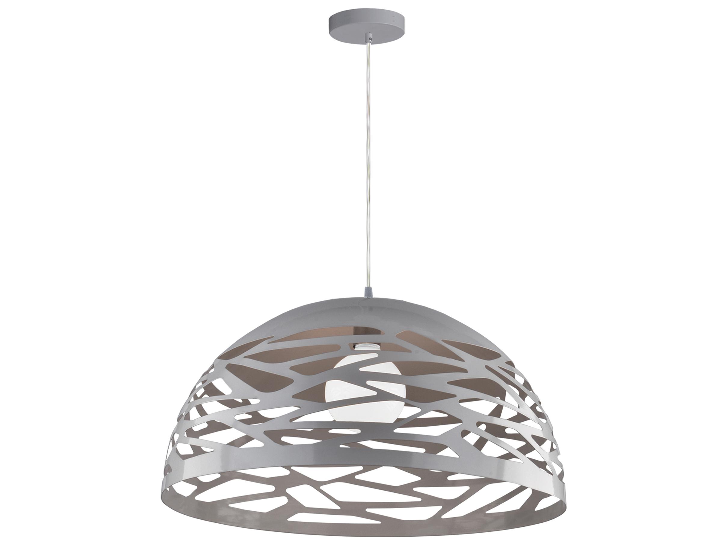 Dainolite Coral 1-Light Grey Dome Pendant