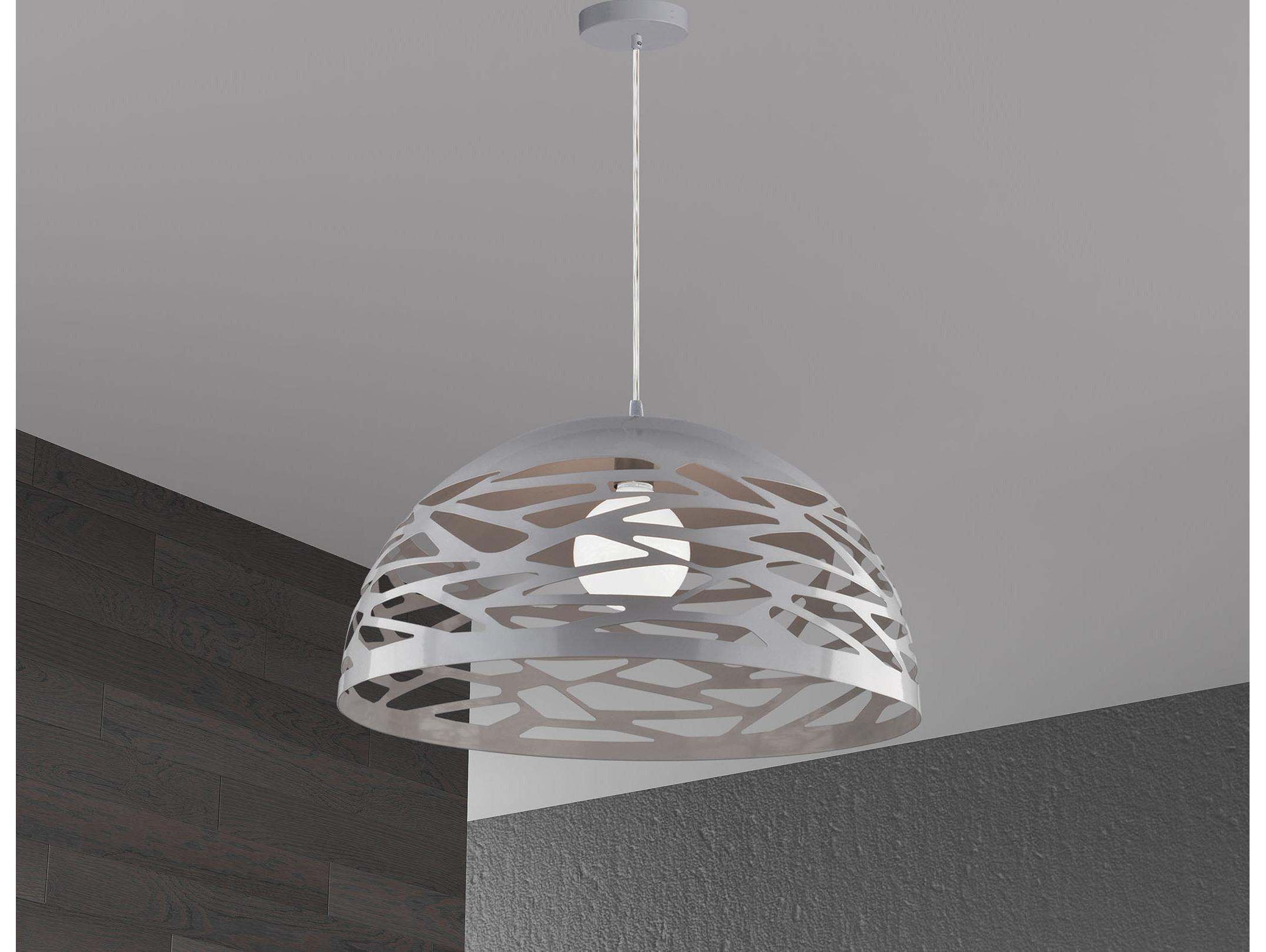 Dainolite Coral 1-Light Grey Dome Pendant
