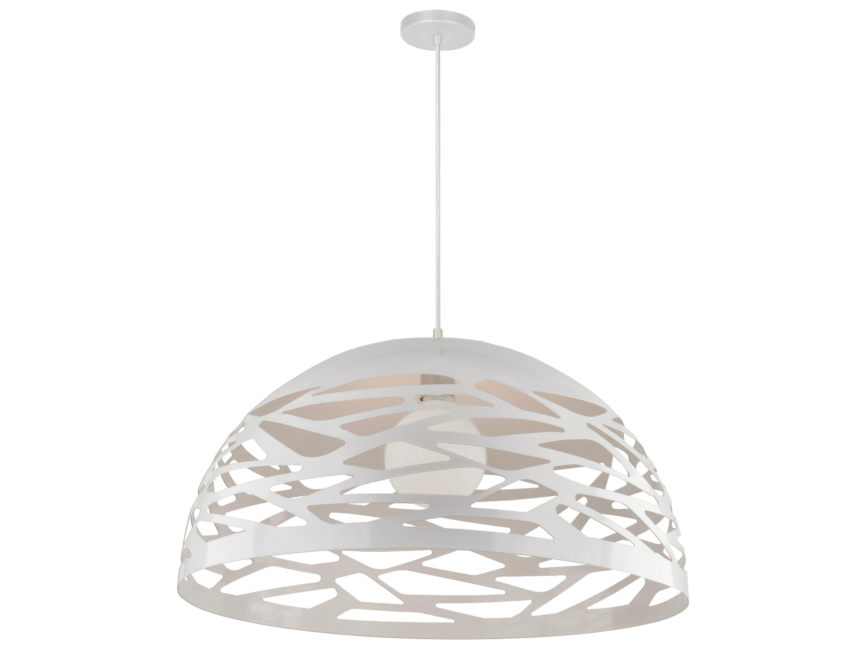 Dainolite Coral 1-Light White Dome Pendant