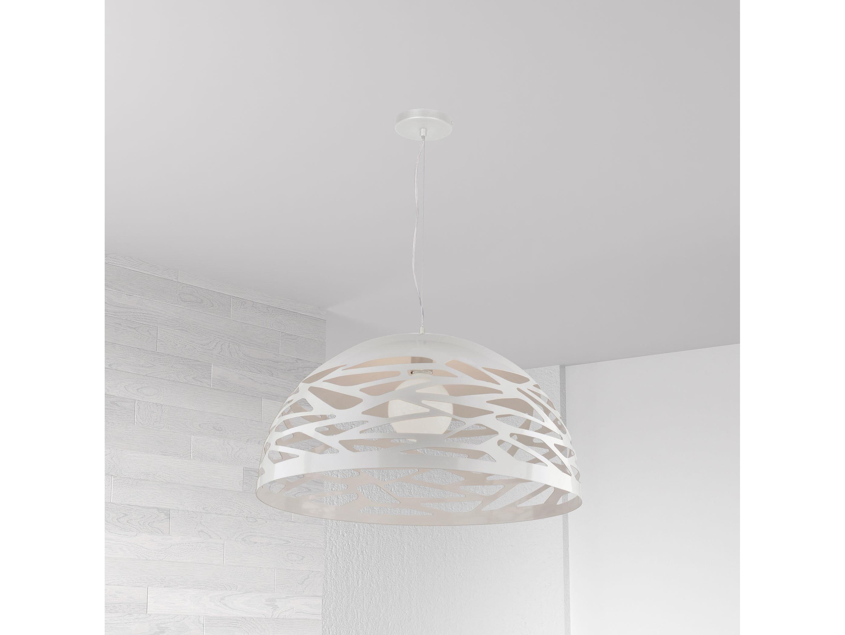Dainolite Coral 1-Light White Dome Pendant