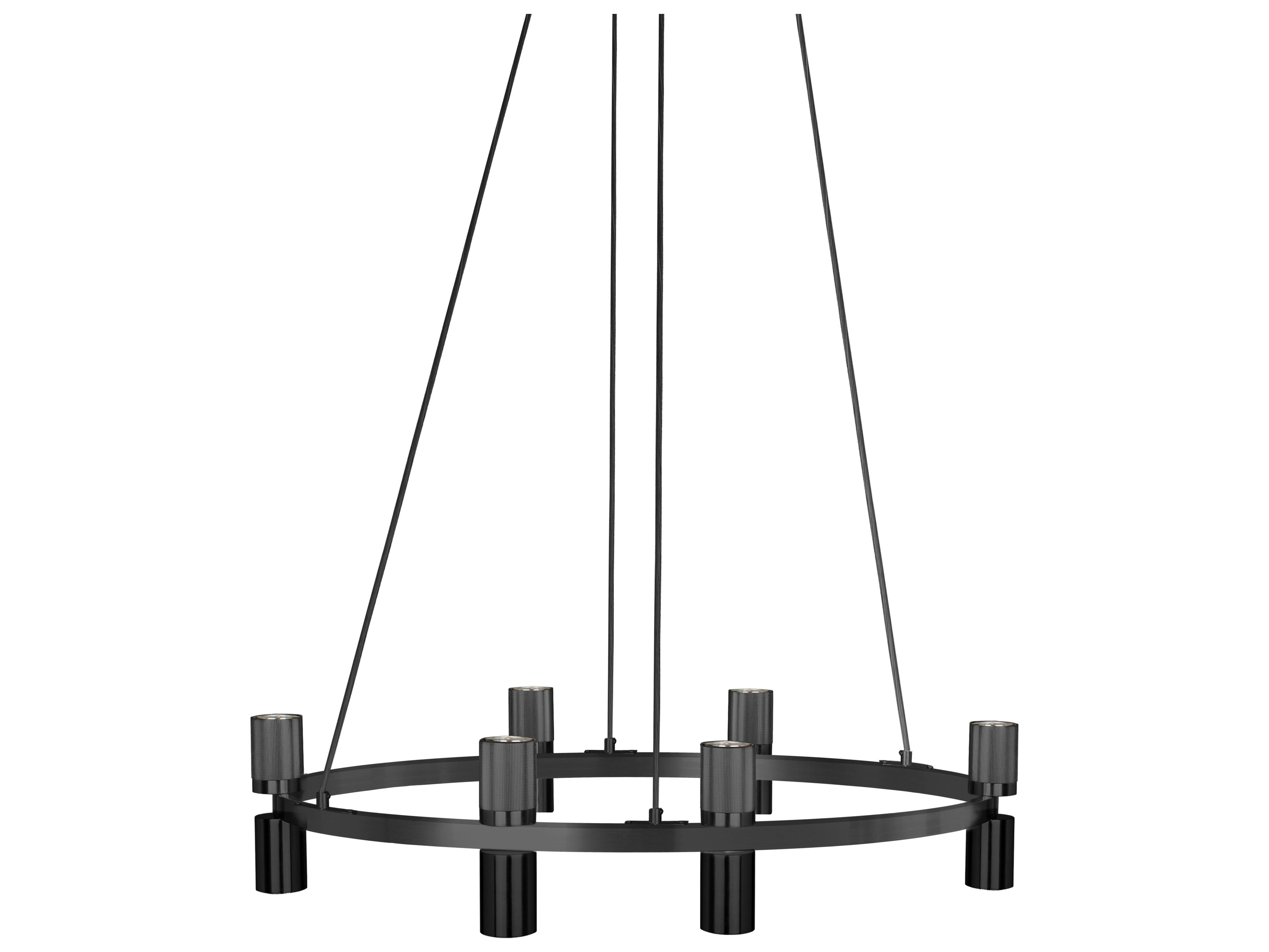 Dainolite Cerelia 12-Light Matte Black Geometric Chandelier