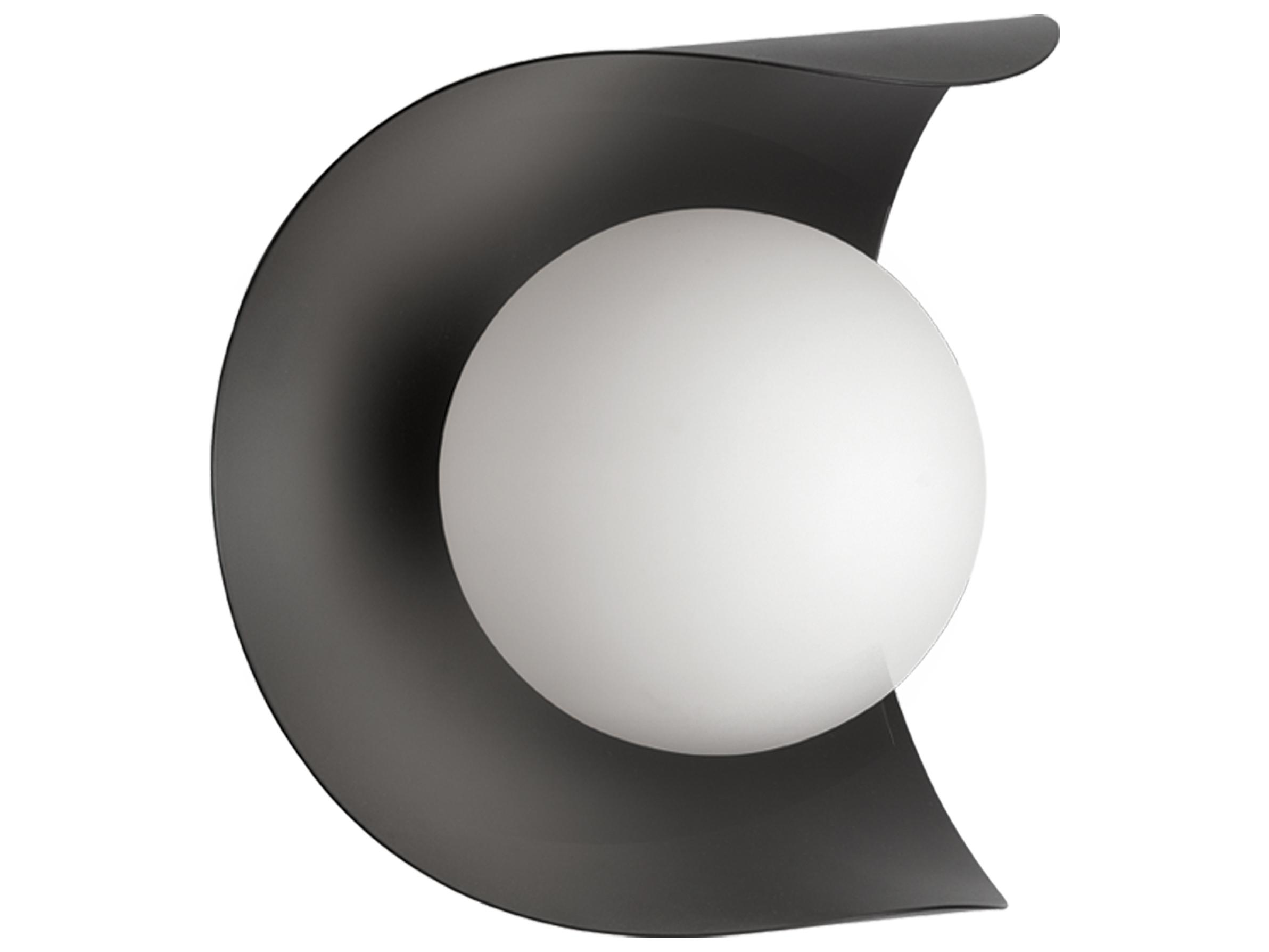Dainolite Crescent 1-Light Matte Black Wall Sconce