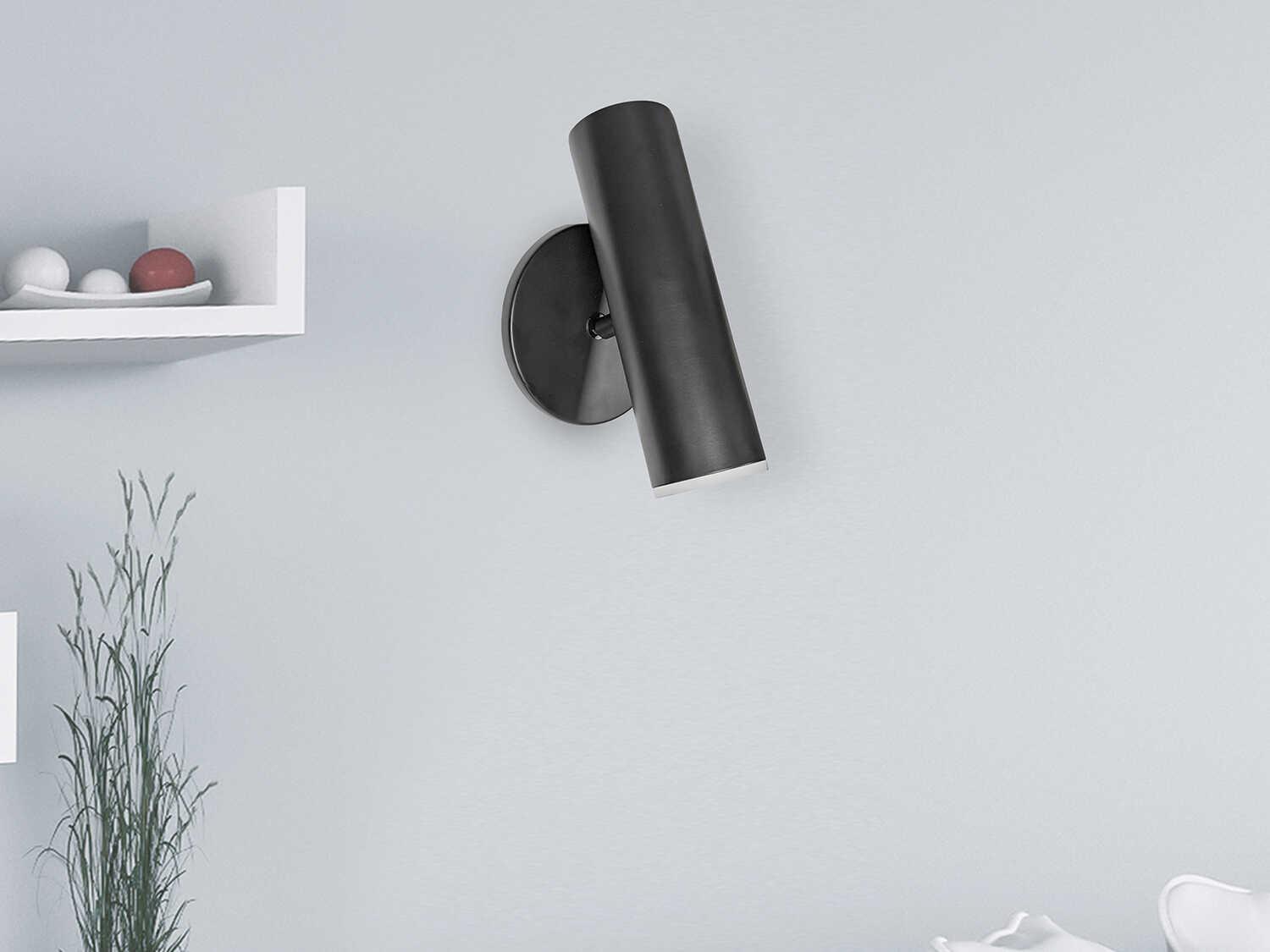 Dainolite Constance 1-Light Matte Black Wall Sconce