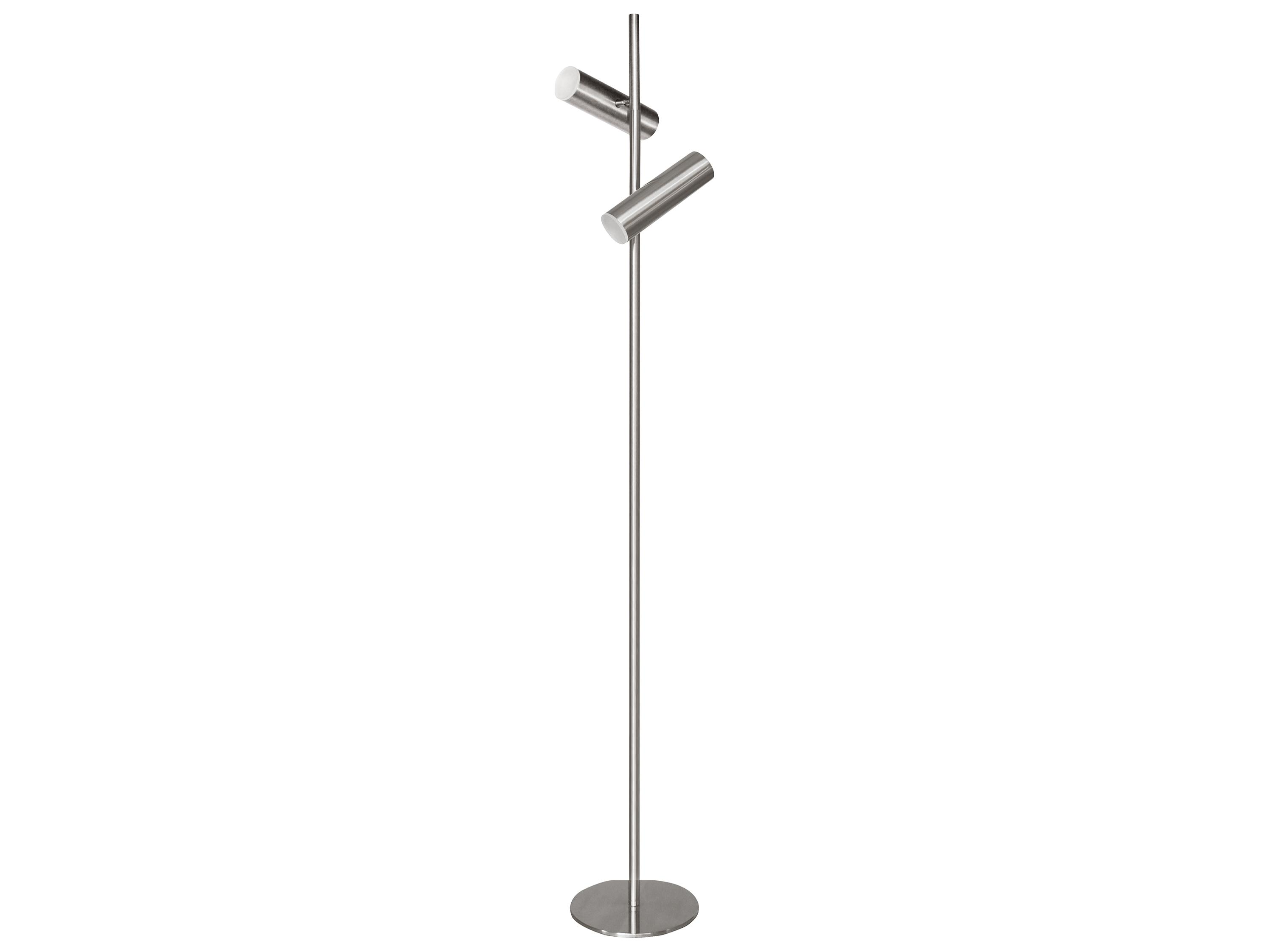 Dainolite Constance Satin Chrome Frosted Acrylic Floor Lamp