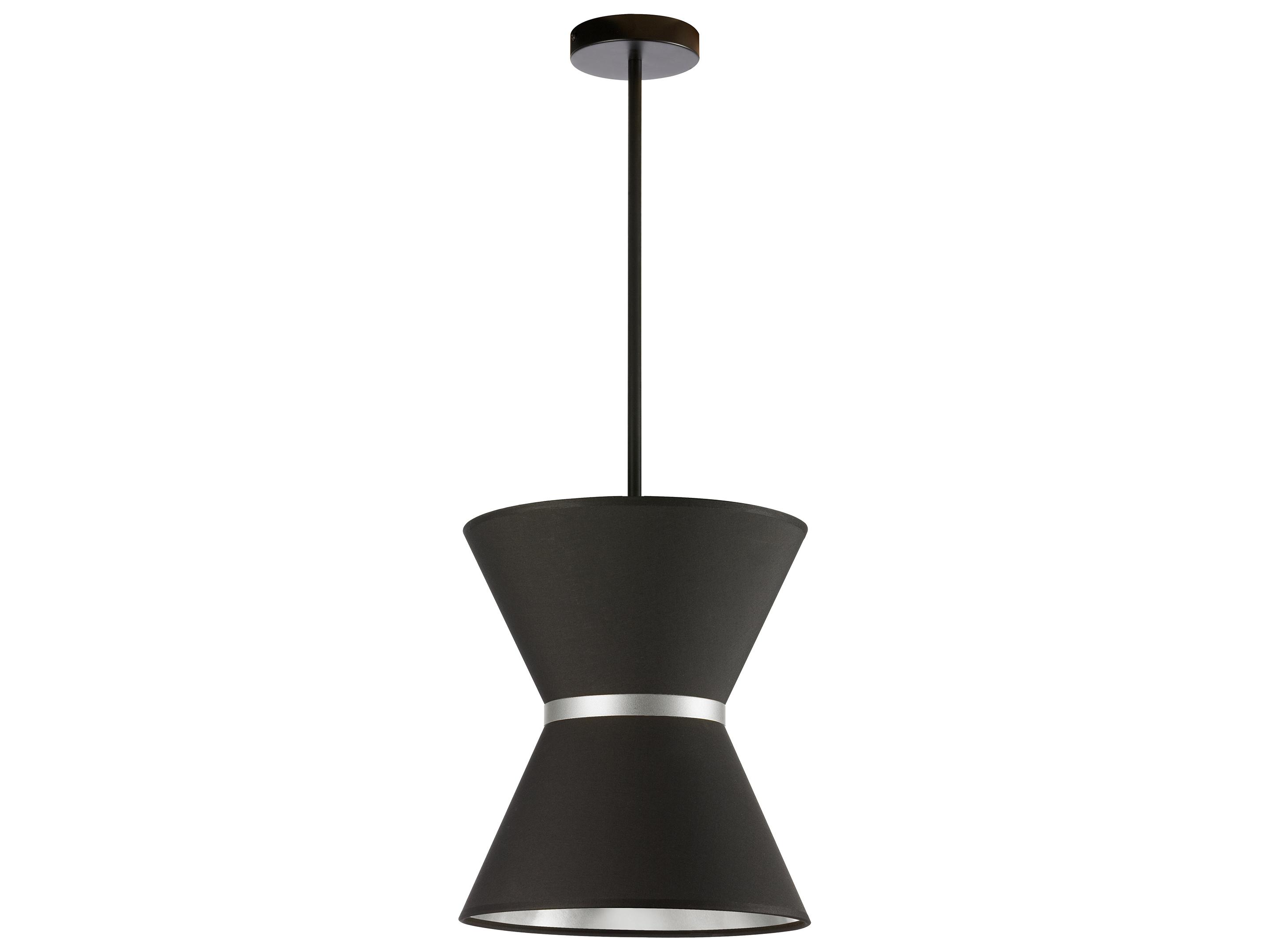Dainolite Caterine 1-Light Matte Black Silver Mini Pendant