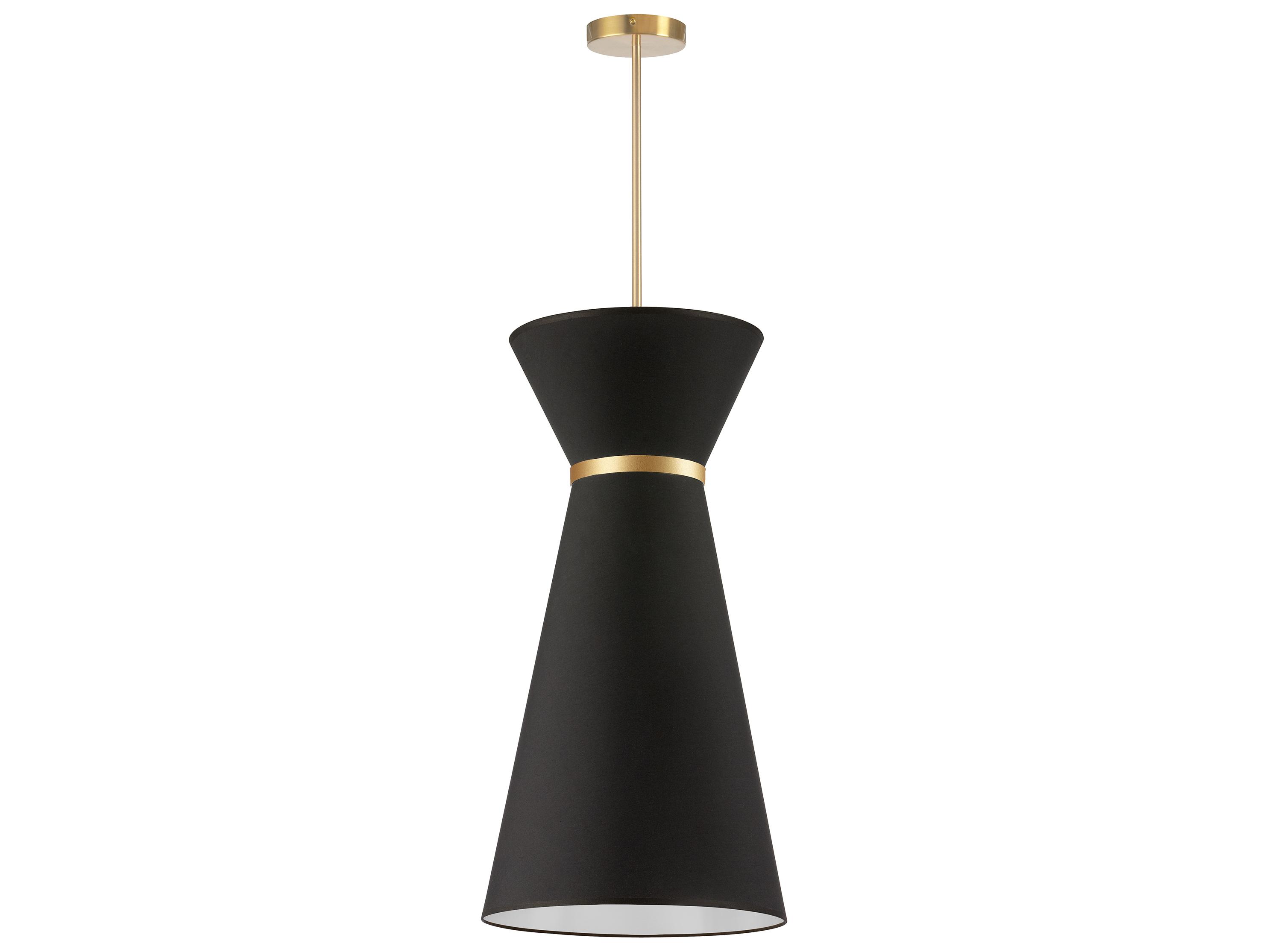 Dainolite Caterine 1-Light Black Aged Brass Gold Pendant