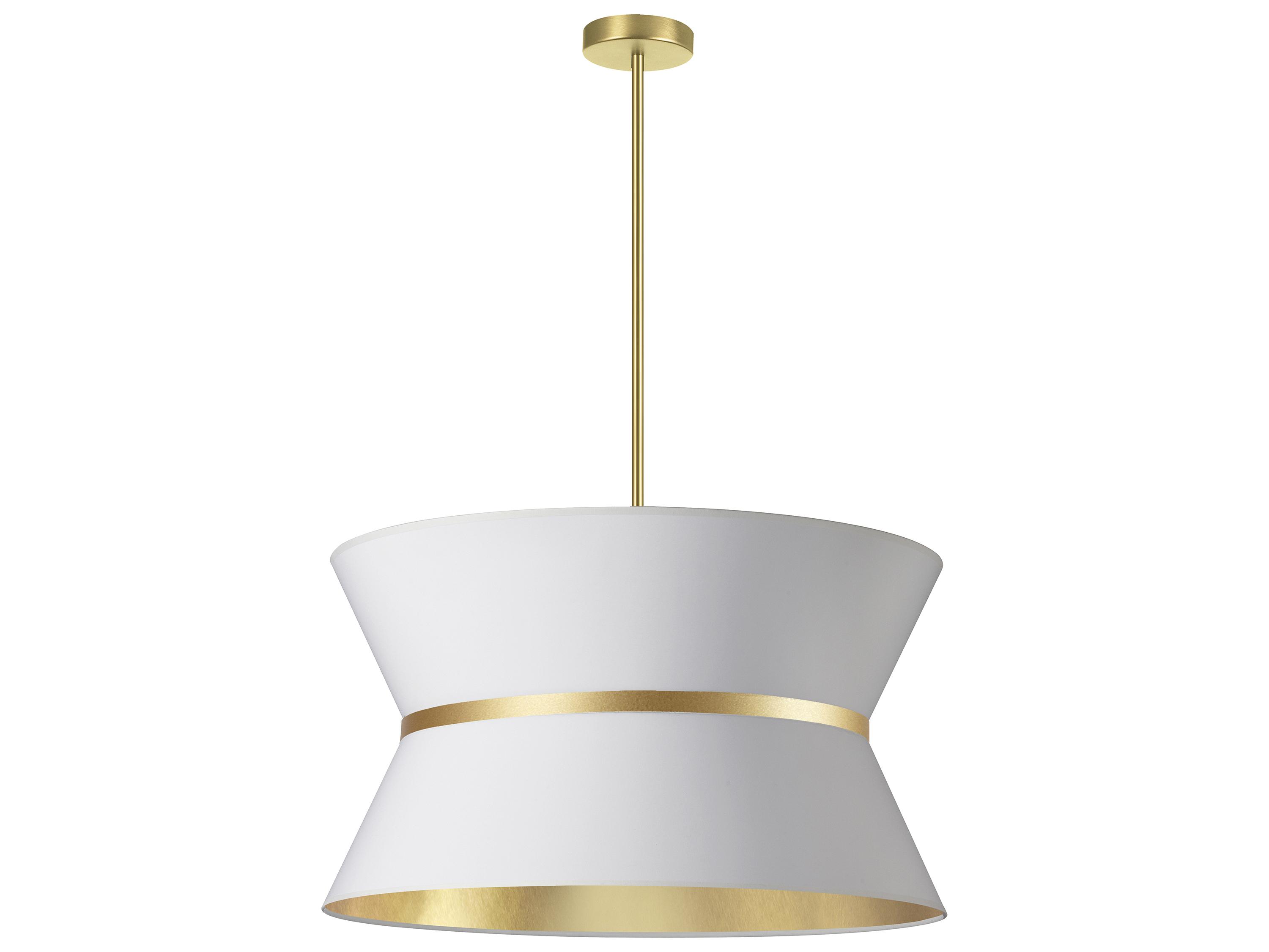 Dainolite Caterine 4-Light Aged Brass White Pendant