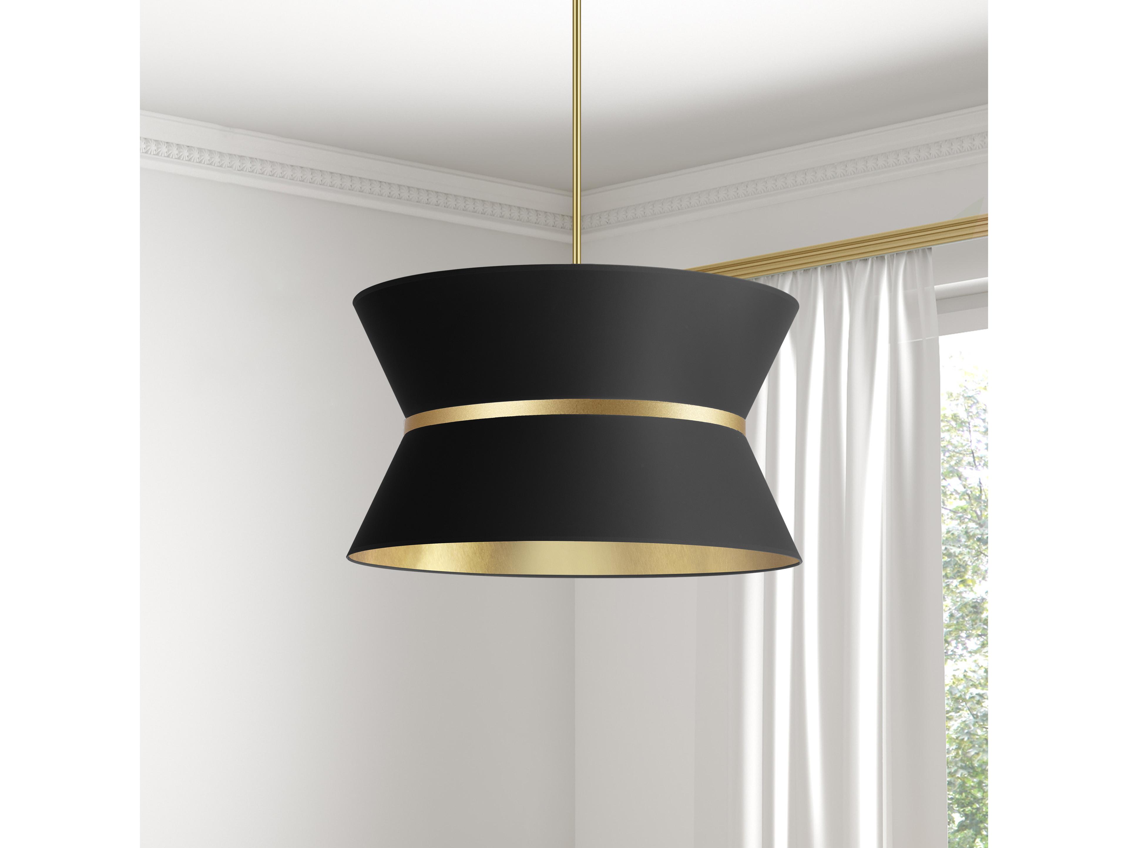 Dainolite Caterine 4-Light Black Aged Brass Gold Pendant