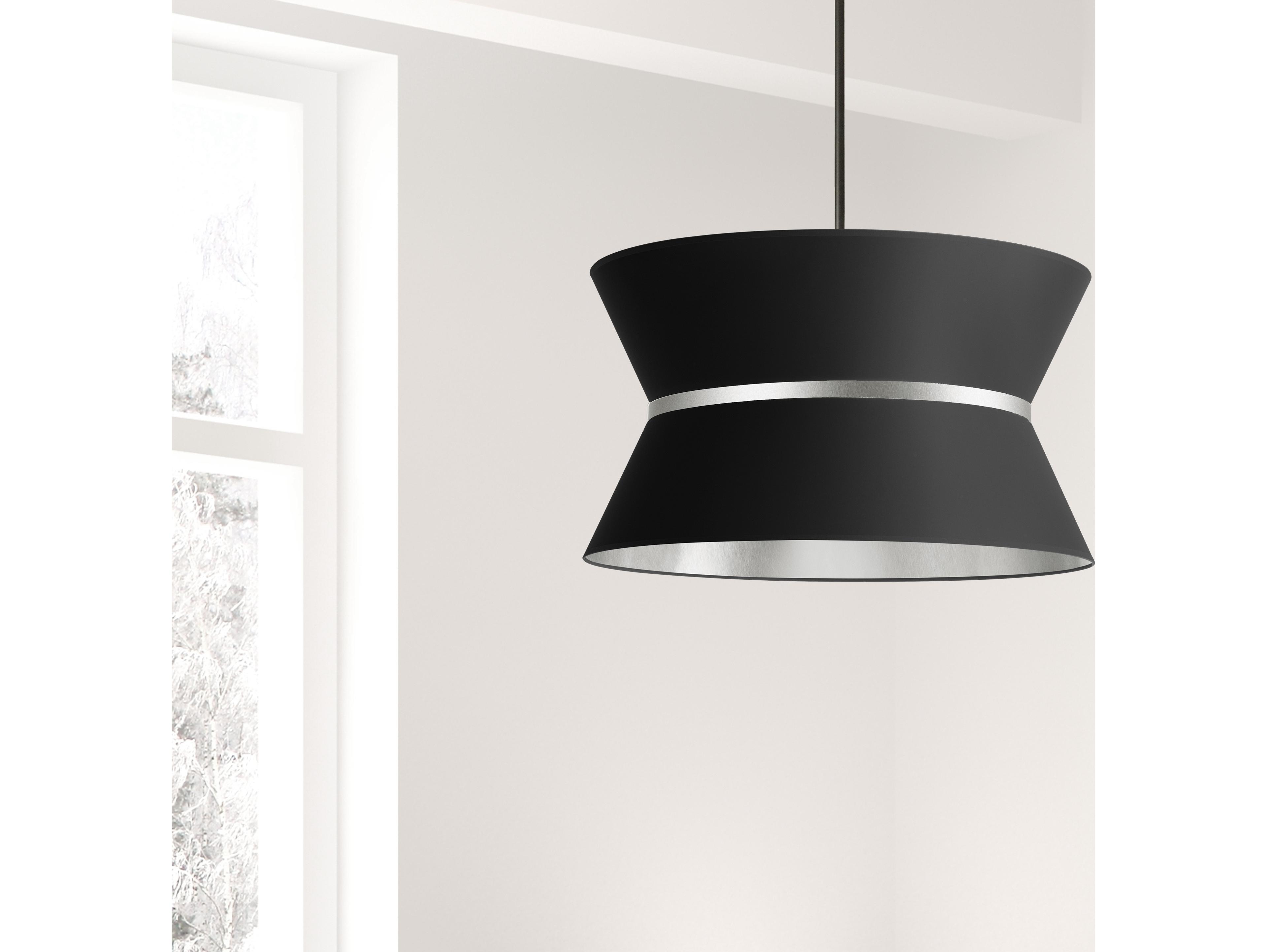 Dainolite Caterine 4-Light Matte Black Silver Pendant
