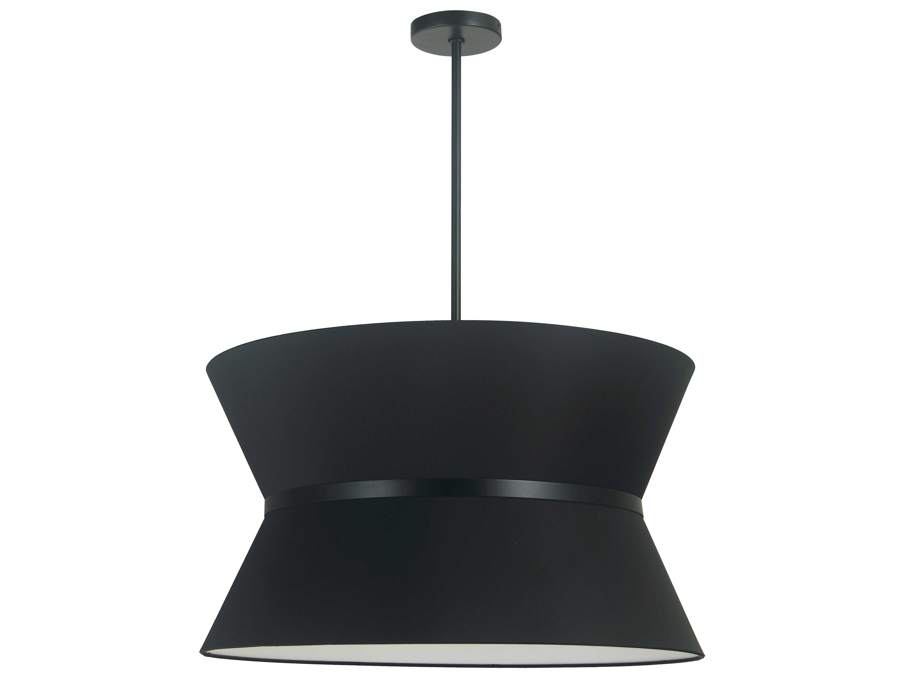 Dainolite Caterine 4-Light Matte Black Pendant