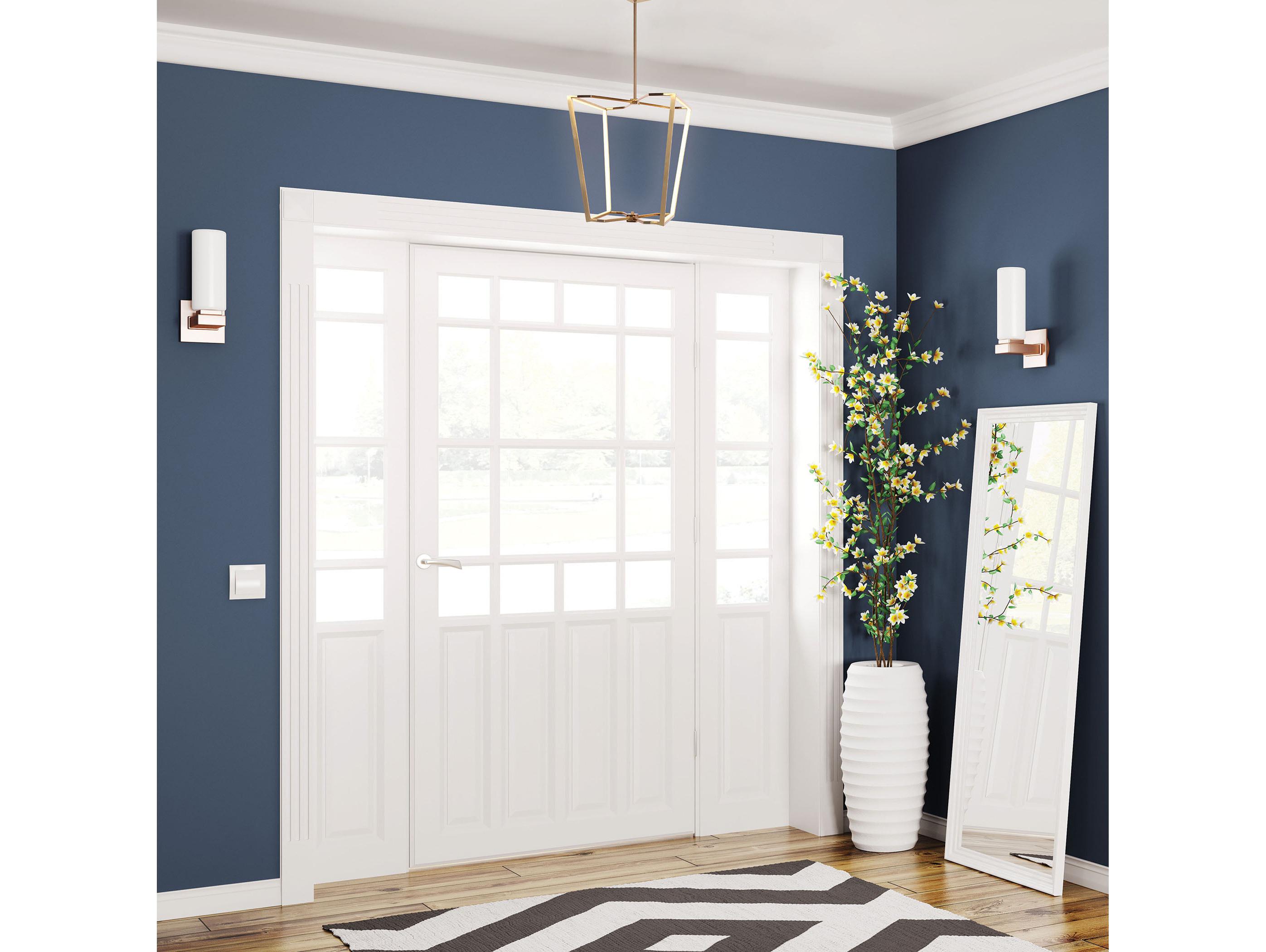 Dainolite Curant 1-Light Aged Brass White Geometric Chandelier