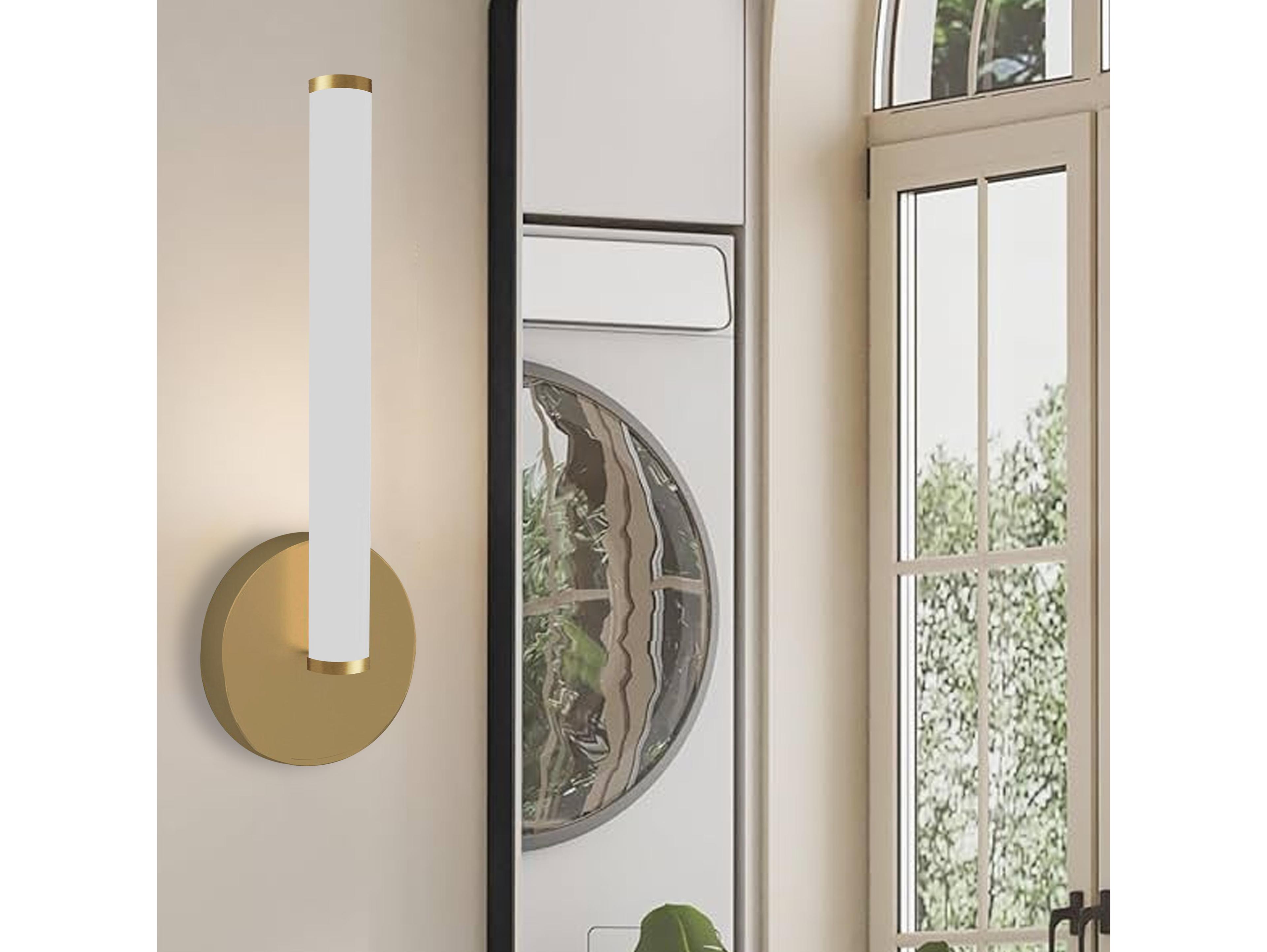 Dainolite Corvette 1-Light Aged Brass Wall Sconce