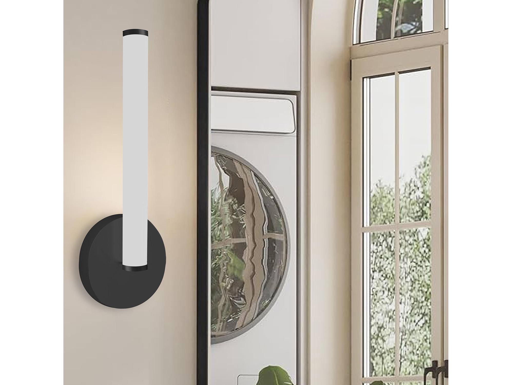 Dainolite Corvette 1-Light Matte Black Wall Sconce